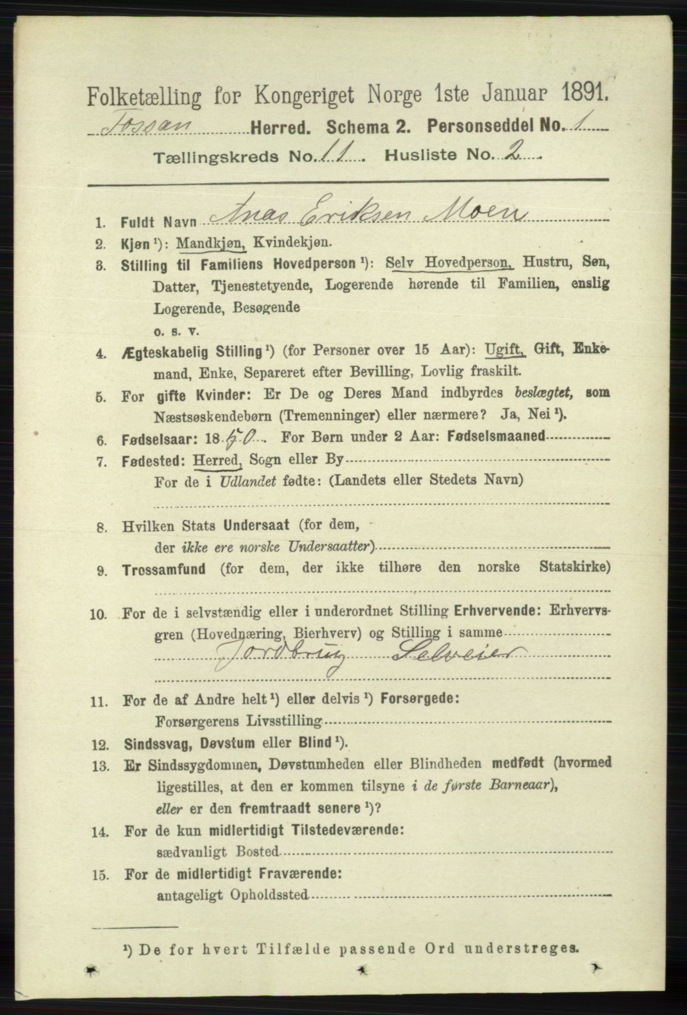 RA, 1891 census for 1129 Forsand, 1891, p. 1798