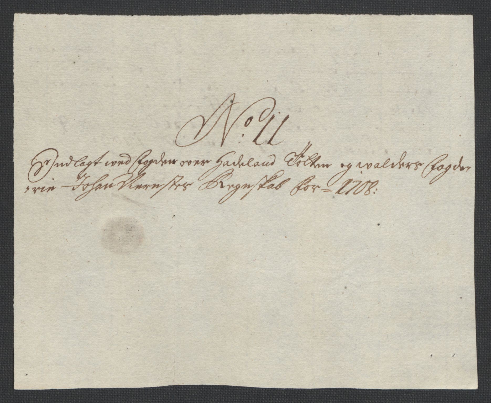 Rentekammeret inntil 1814, Reviderte regnskaper, Fogderegnskap, AV/RA-EA-4092/R18/L1305: Fogderegnskap Hadeland, Toten og Valdres, 1707-1708, p. 446