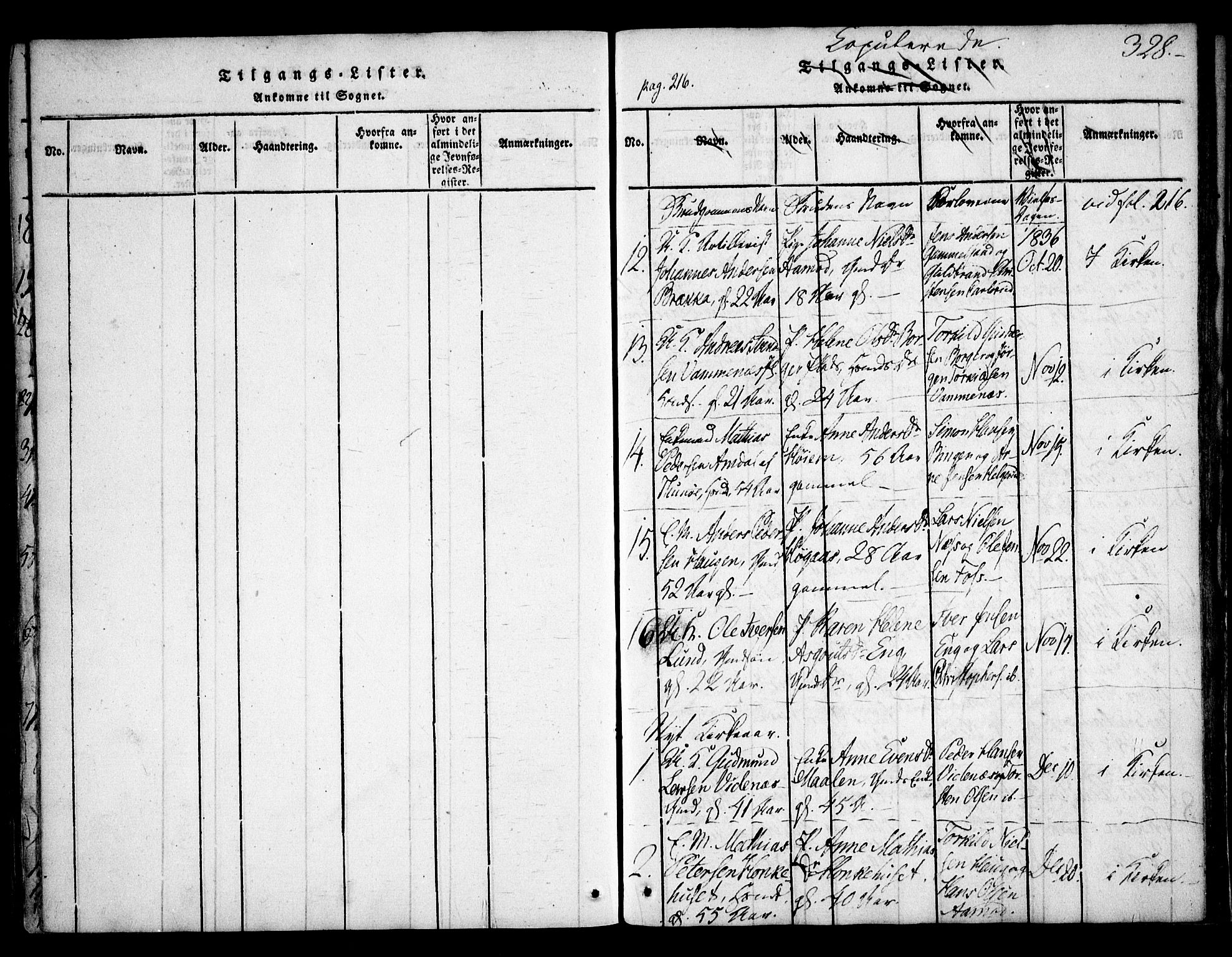 Skiptvet prestekontor Kirkebøker, SAO/A-20009/F/Fa/L0005: Parish register (official) no. 5, 1814-1838, p. 328