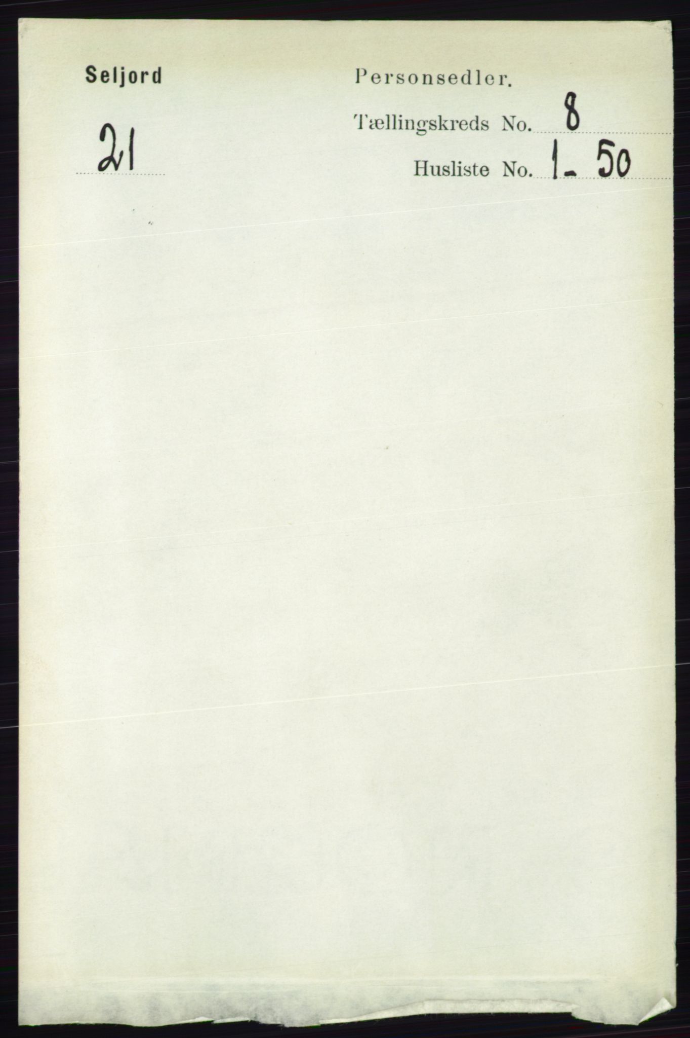 RA, 1891 census for 0828 Seljord, 1891, p. 2875