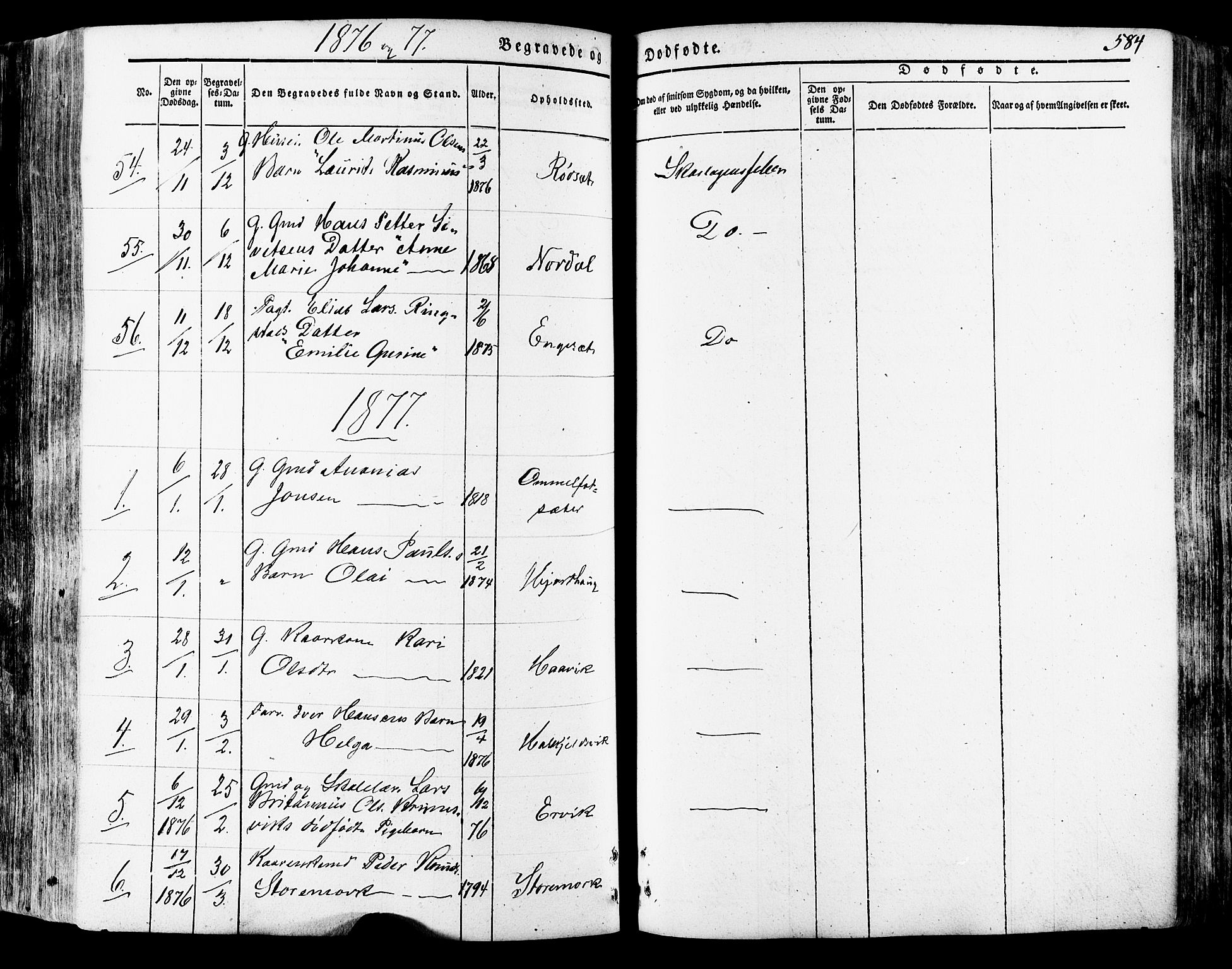 Ministerialprotokoller, klokkerbøker og fødselsregistre - Møre og Romsdal, SAT/A-1454/511/L0140: Parish register (official) no. 511A07, 1851-1878, p. 584