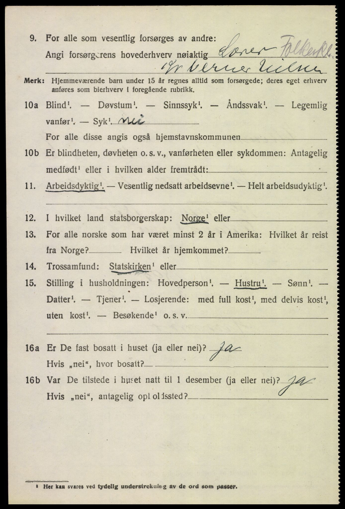 SAH, 1920 census for Elverum, 1920, p. 15563