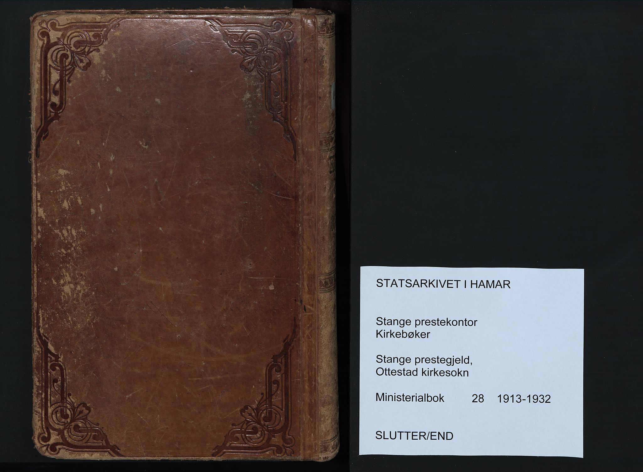 Stange prestekontor, AV/SAH-PREST-002/K/L0028: Parish register (official) no. 28, 1913-1932