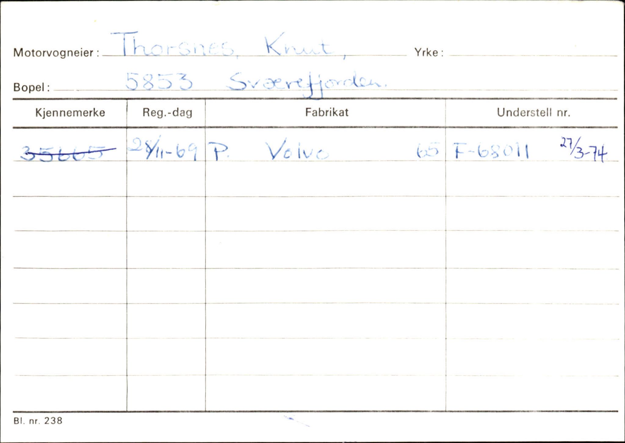 Statens vegvesen, Sogn og Fjordane vegkontor, AV/SAB-A-5301/4/F/L0132: Eigarregister Askvoll A-Å. Balestrand A-Å, 1945-1975, p. 2416