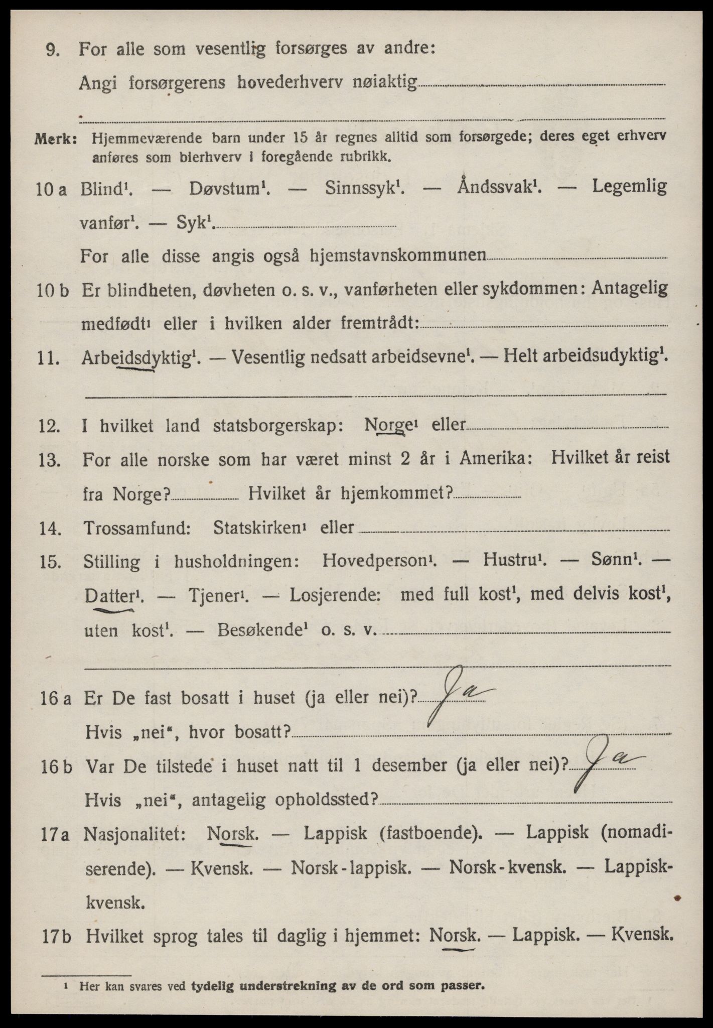 SAT, 1920 census for Oppdal, 1920, p. 3616