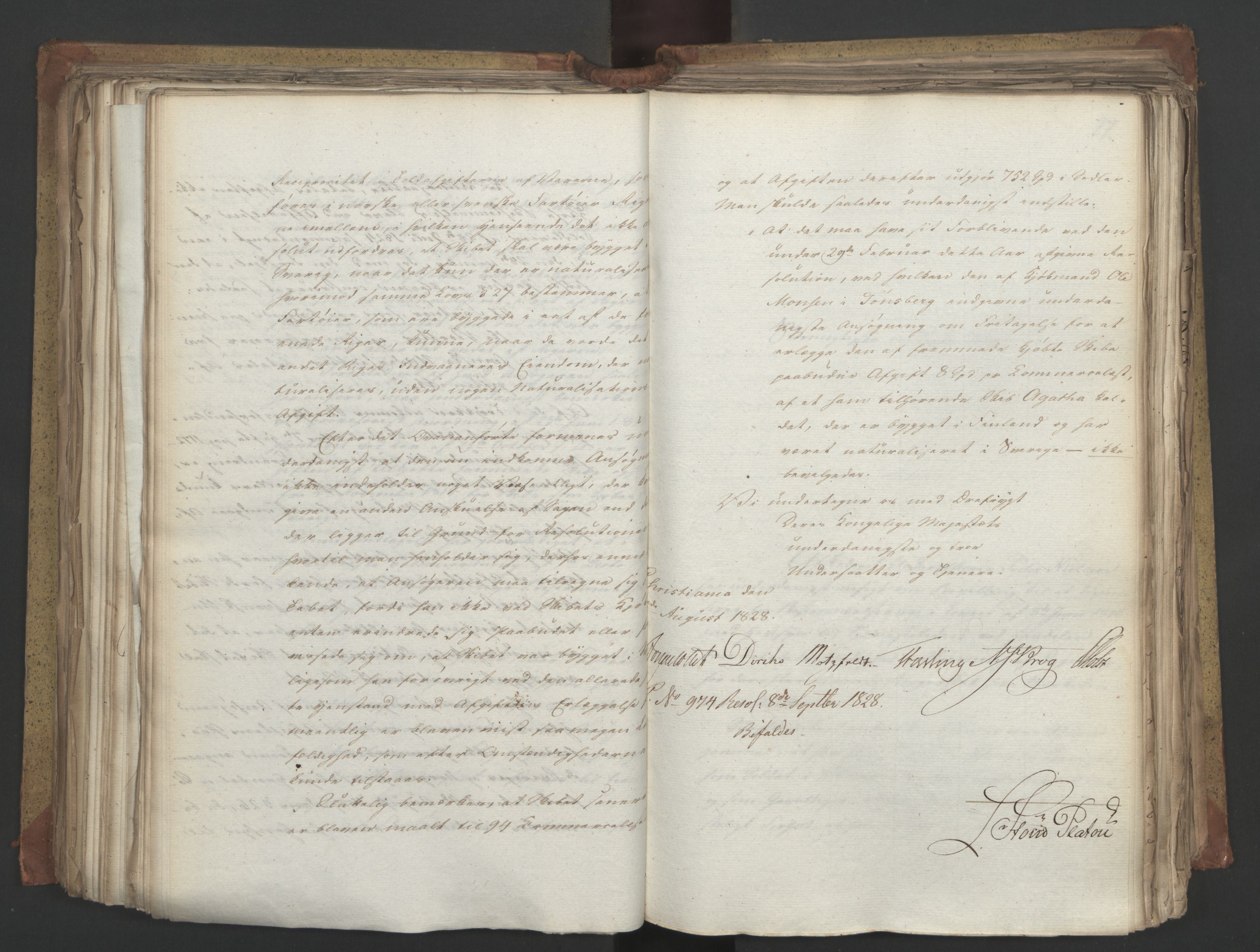 Statsrådsavdelingen i Stockholm, AV/RA-S-1003/D/Da/L0055: Regjeringsinnstillinger nr. 231-435, 1828, p. 307