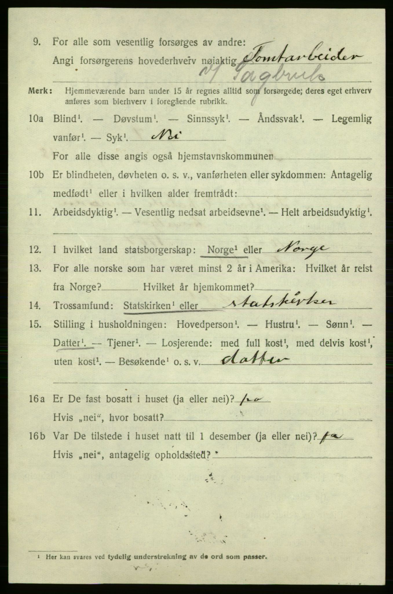 SAO, 1920 census for Fredrikshald, 1920, p. 27536