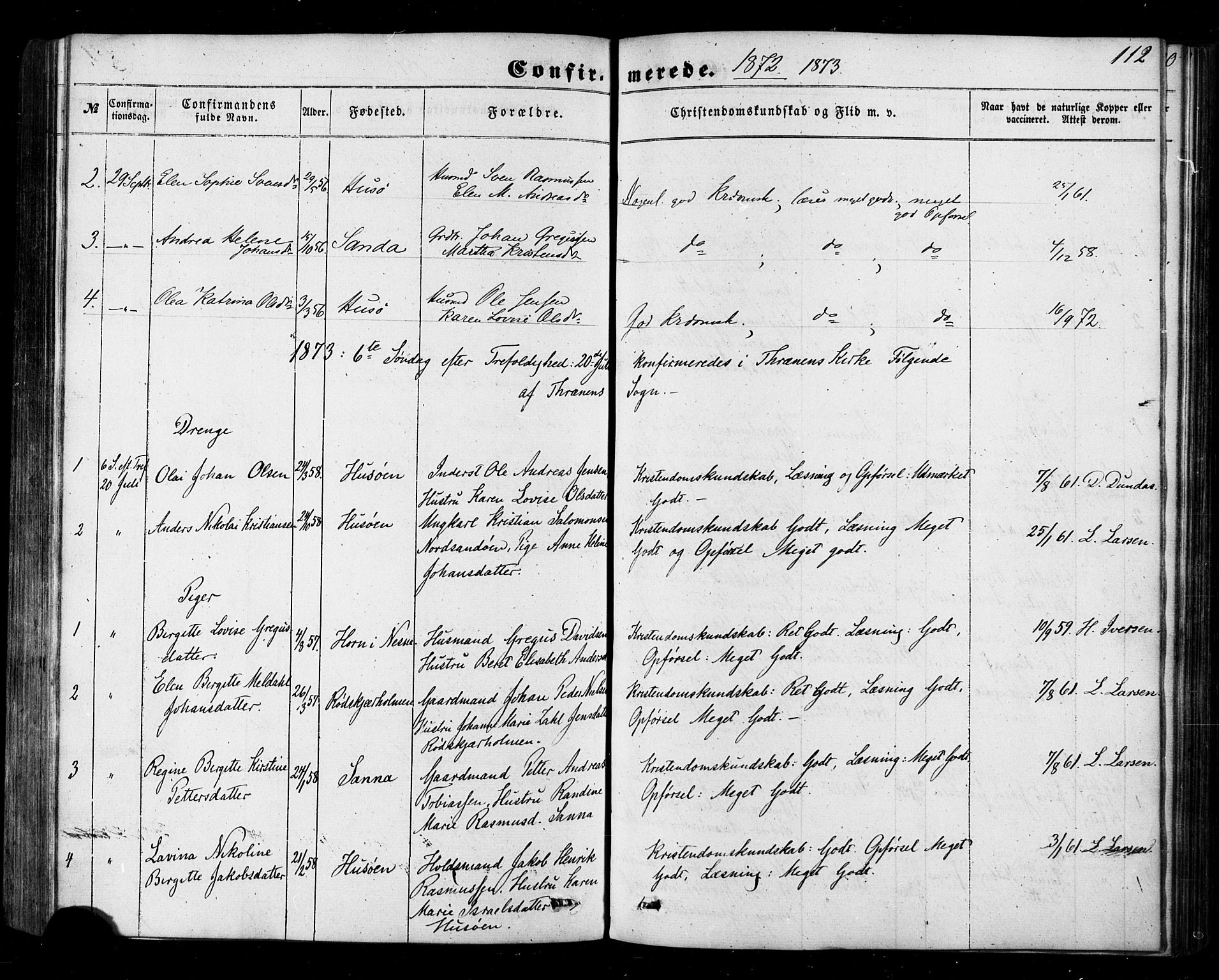 Ministerialprotokoller, klokkerbøker og fødselsregistre - Nordland, SAT/A-1459/840/L0579: Parish register (official) no. 840A01, 1863-1887, p. 112