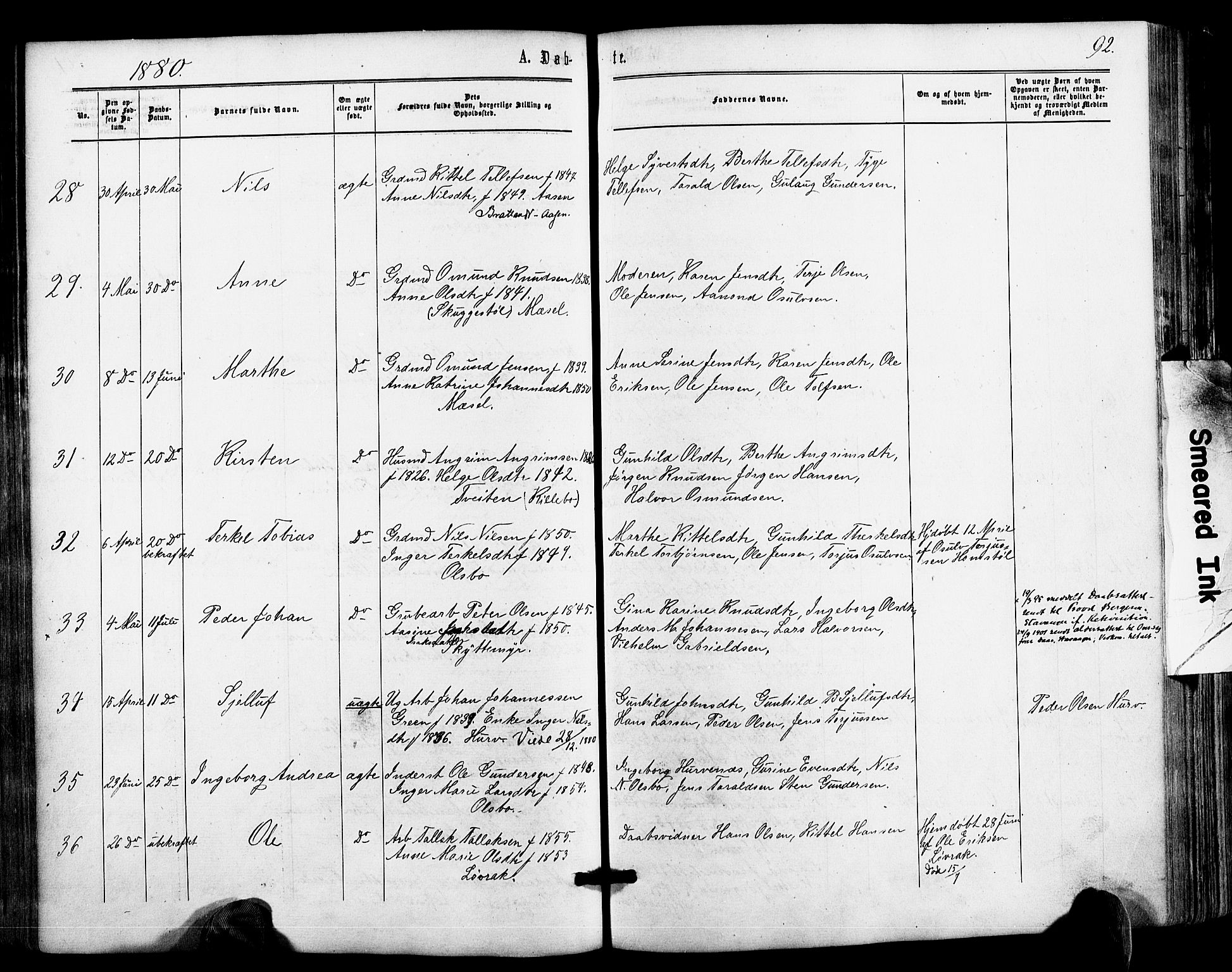 Froland sokneprestkontor, AV/SAK-1111-0013/F/Fa/L0003: Parish register (official) no. A 3, 1864-1881, p. 92