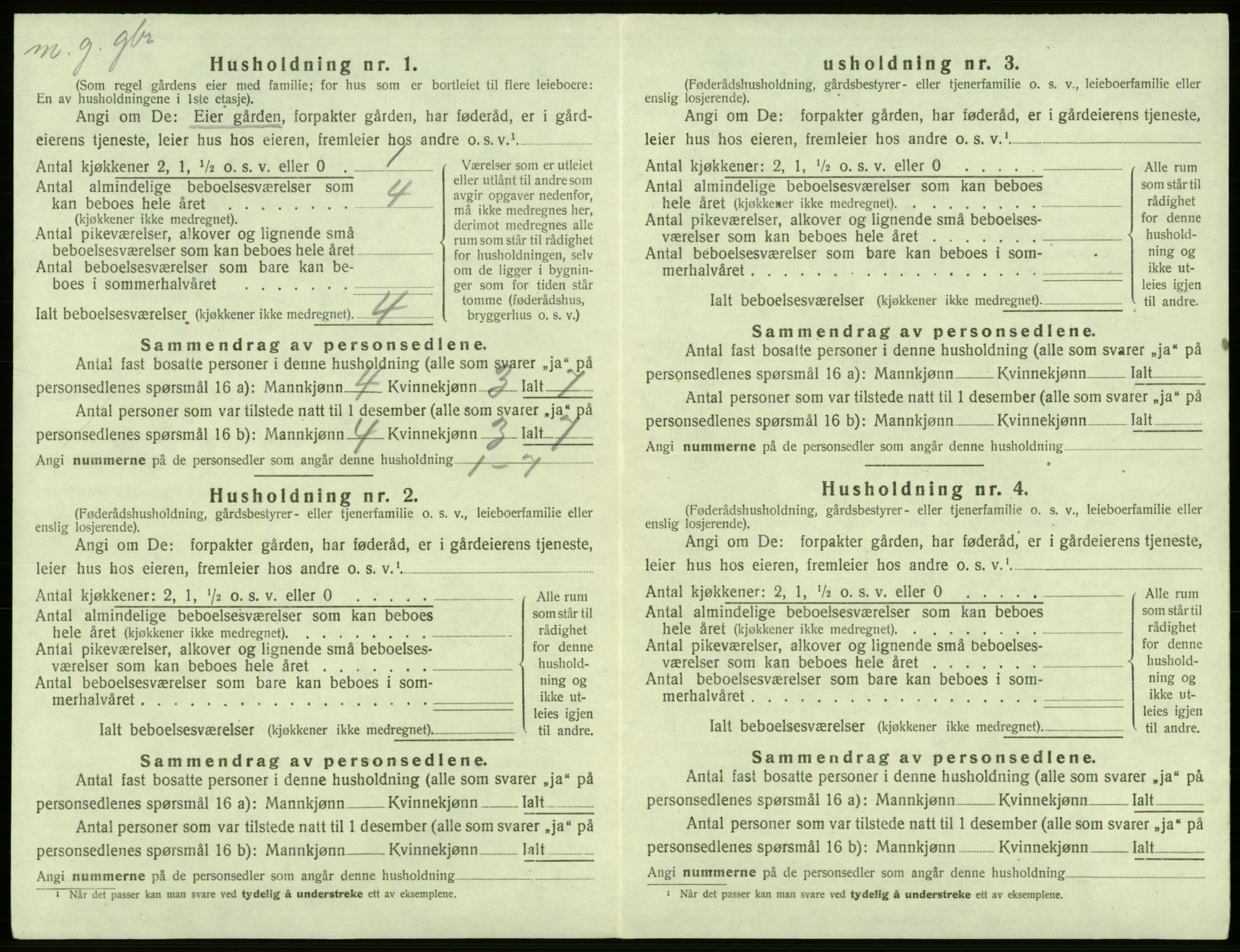 SAB, 1920 census for Fana, 1920, p. 278