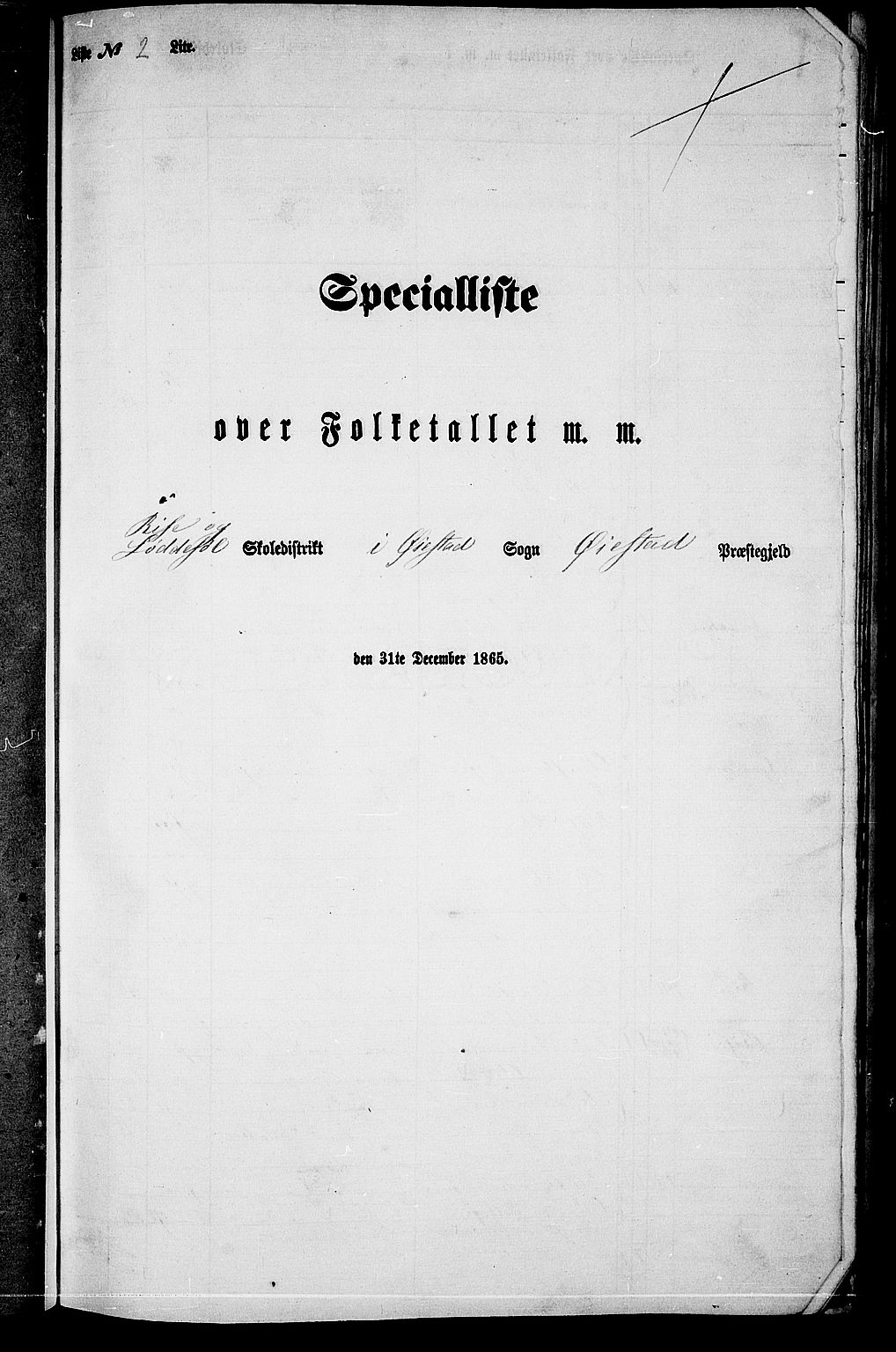 RA, 1865 census for Øyestad, 1865, p. 26
