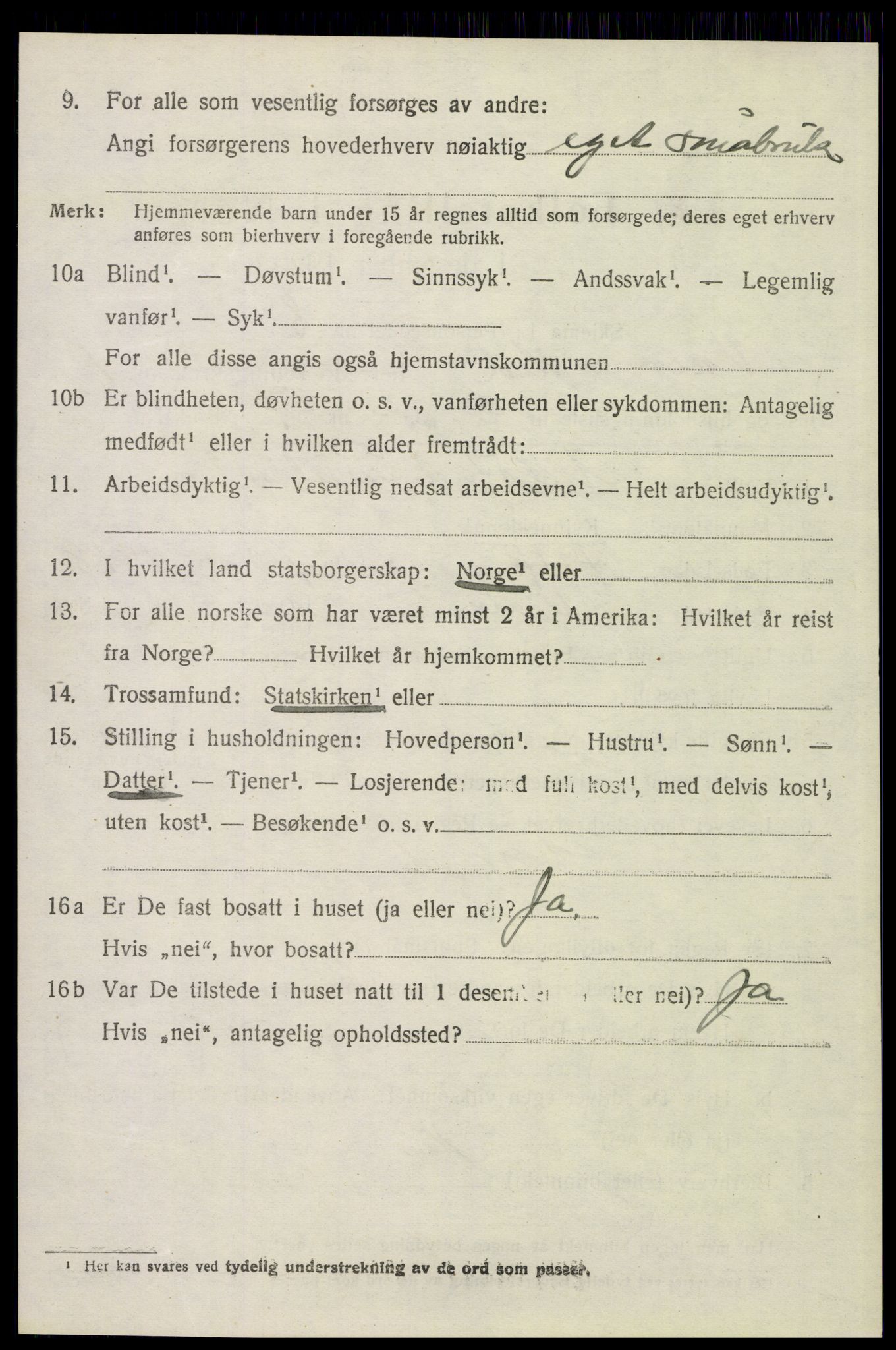 SAH, 1920 census for Våler (Hedmark), 1920, p. 1852