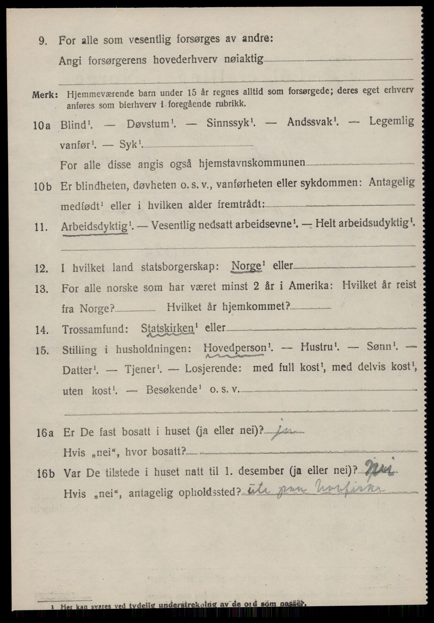 SAT, 1920 census for Ulstein, 1920, p. 4089