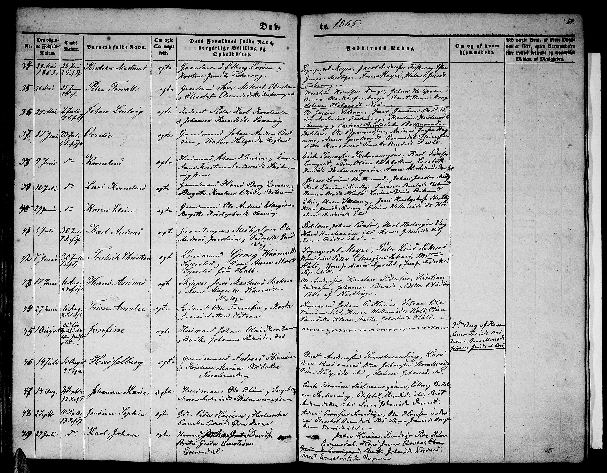 Ministerialprotokoller, klokkerbøker og fødselsregistre - Nordland, SAT/A-1459/847/L0678: Parish register (copy) no. 847C06, 1854-1870, p. 54