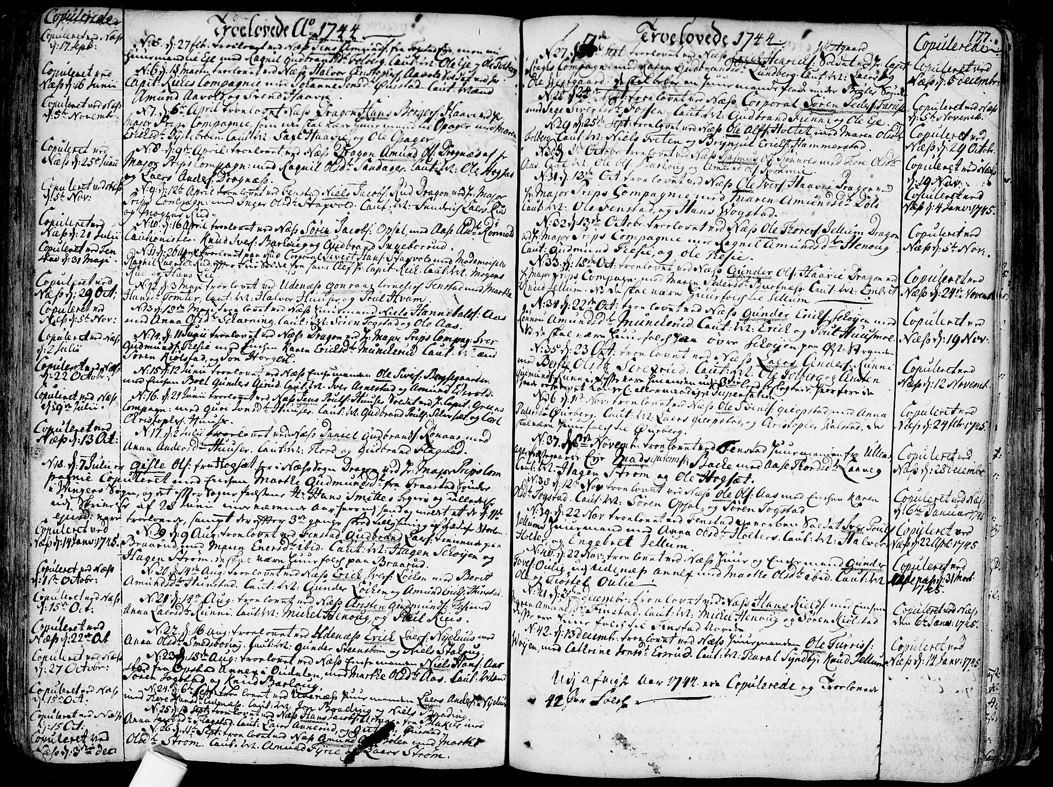 Nes prestekontor Kirkebøker, SAO/A-10410/F/Fa/L0003: Parish register (official) no. I 3, 1734-1781, p. 177