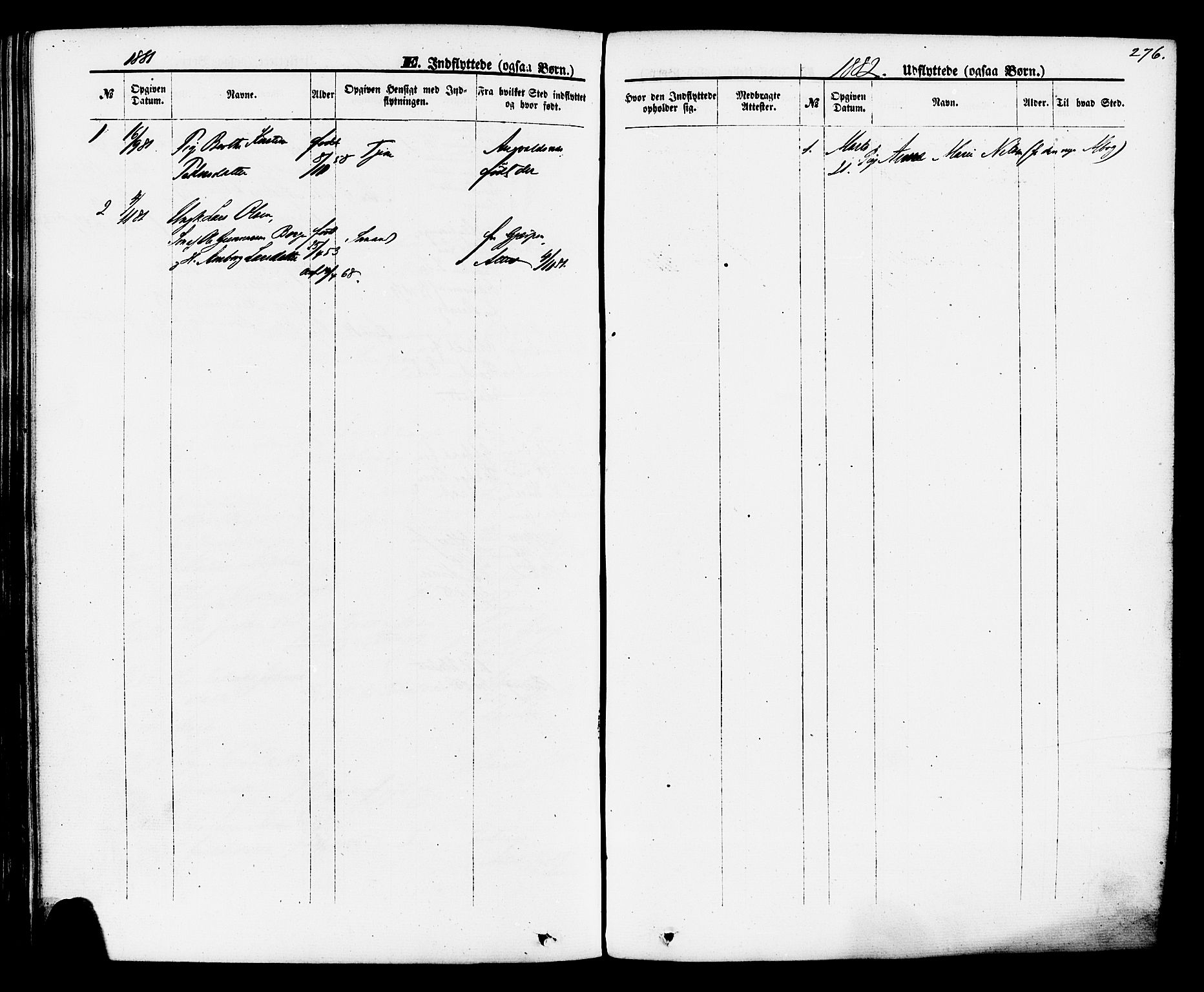 Brevik kirkebøker, SAKO/A-255/F/Fa/L0006: Parish register (official) no. 6, 1866-1881, p. 276