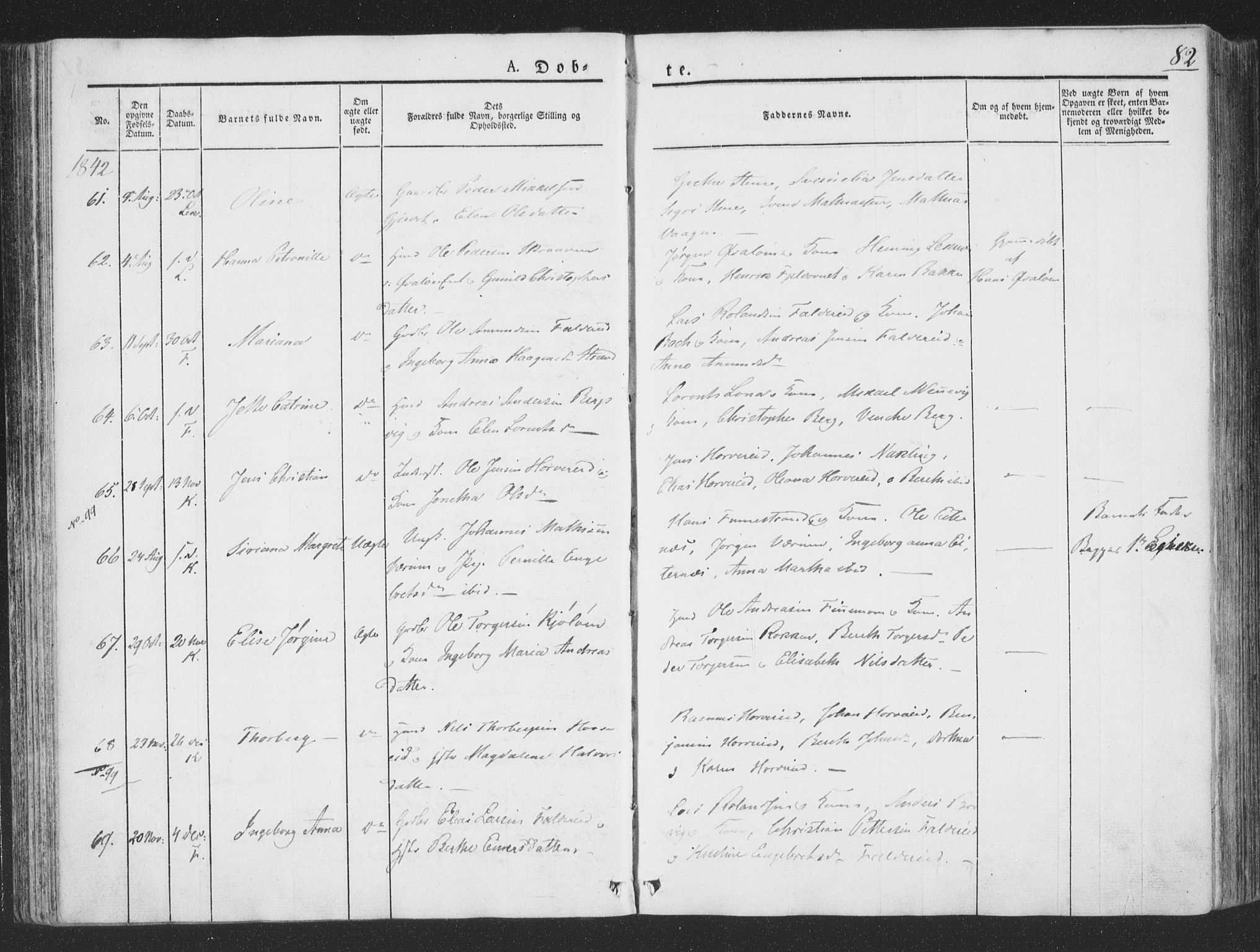 Ministerialprotokoller, klokkerbøker og fødselsregistre - Nord-Trøndelag, SAT/A-1458/780/L0639: Parish register (official) no. 780A04, 1830-1844, p. 82
