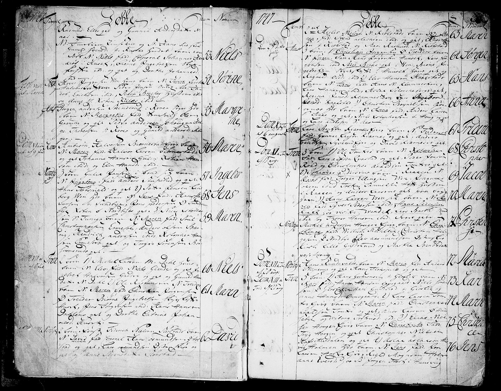 Ås prestekontor Kirkebøker, AV/SAO-A-10894/F/Fa/L0001: Parish register (official) no. I 1, 1742-1778, p. 34-35