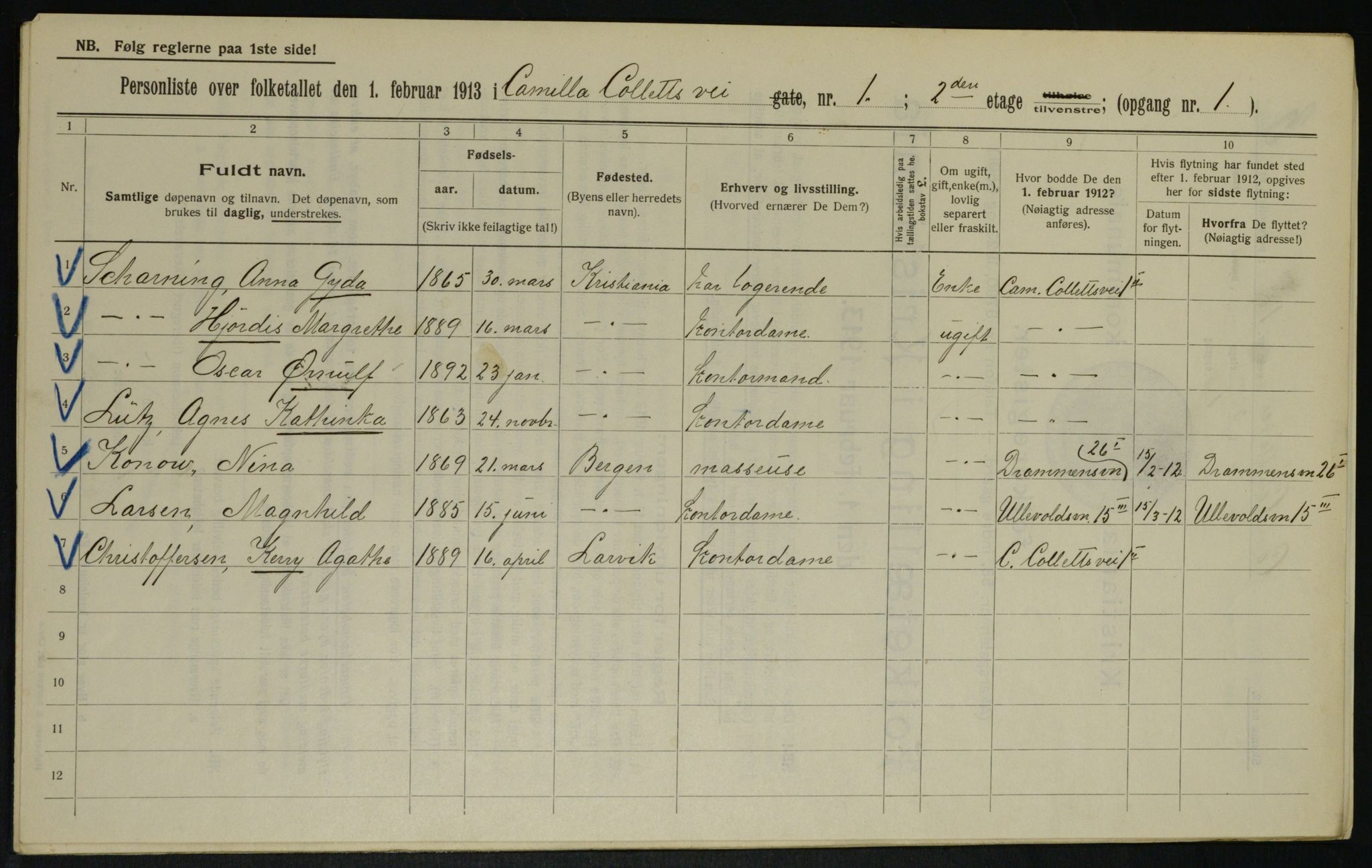 OBA, Municipal Census 1913 for Kristiania, 1913, p. 11593