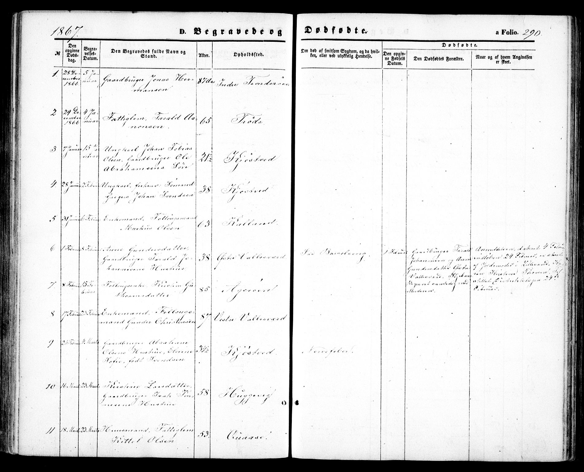 Høvåg sokneprestkontor, SAK/1111-0025/F/Fa/L0004: Parish register (official) no. A 4, 1859-1877, p. 290