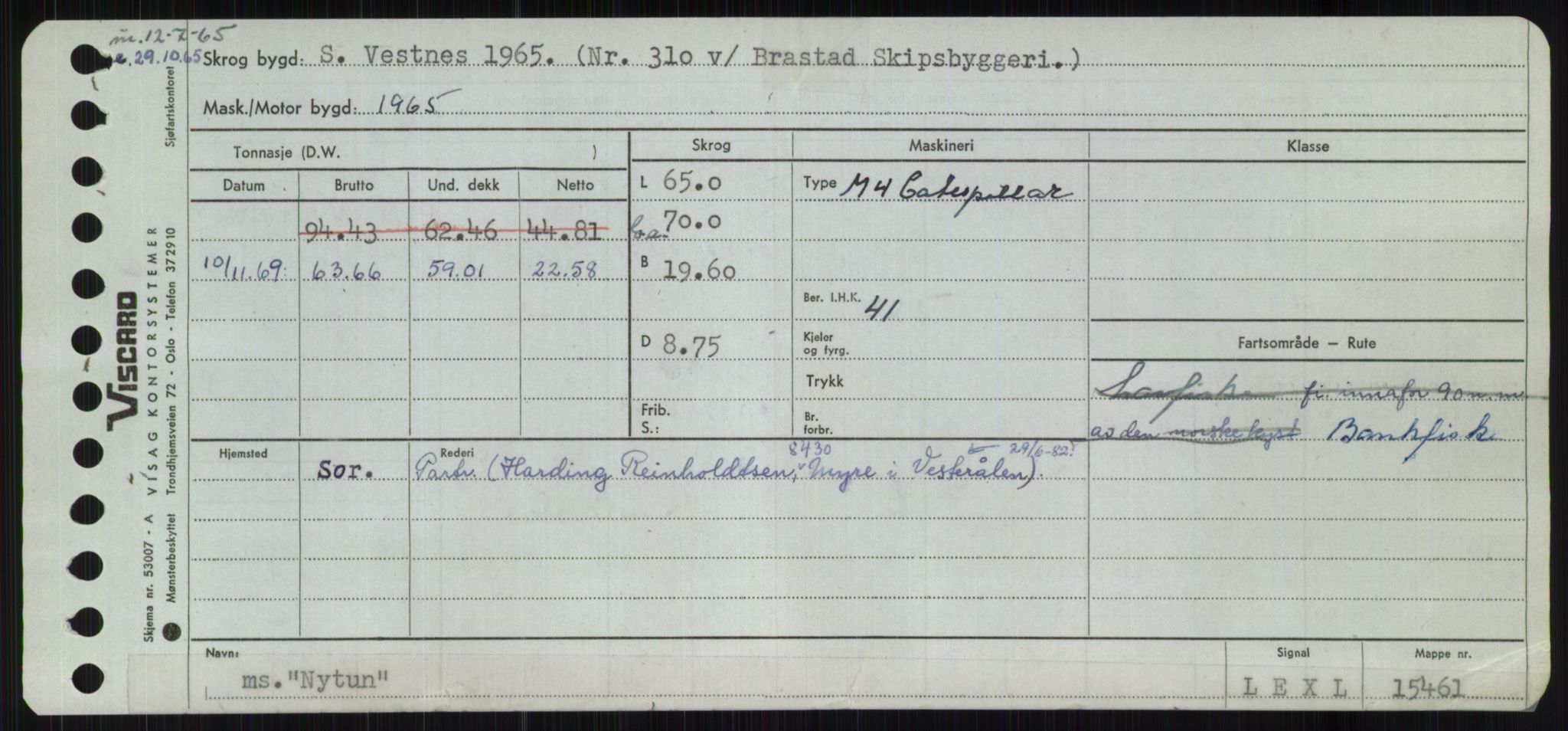 Sjøfartsdirektoratet med forløpere, Skipsmålingen, RA/S-1627/H/Ha/L0004/0001: Fartøy, Mas-R / Fartøy, Mas-Odd, p. 935