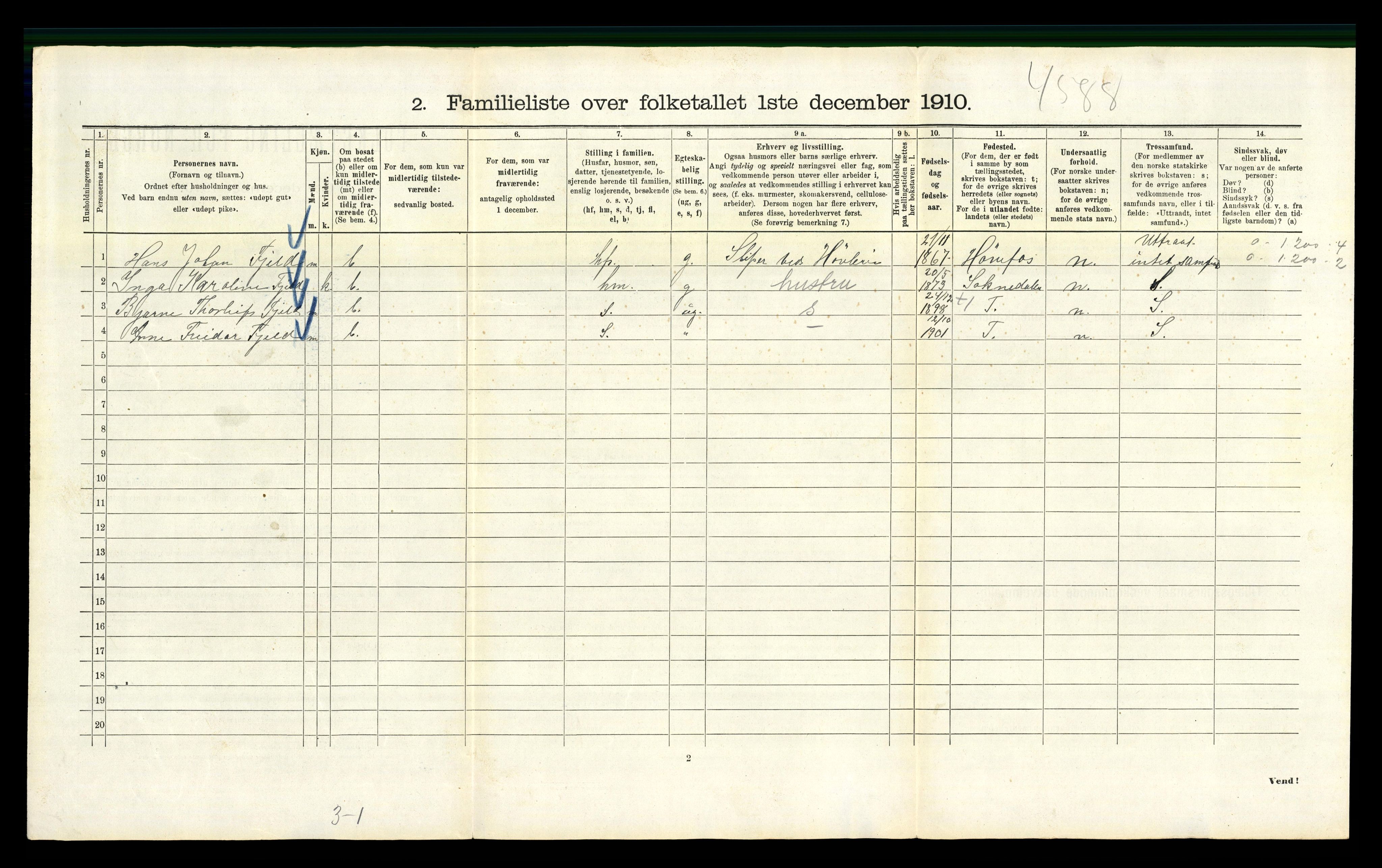RA, 1910 census for Kristiania, 1910, p. 46910