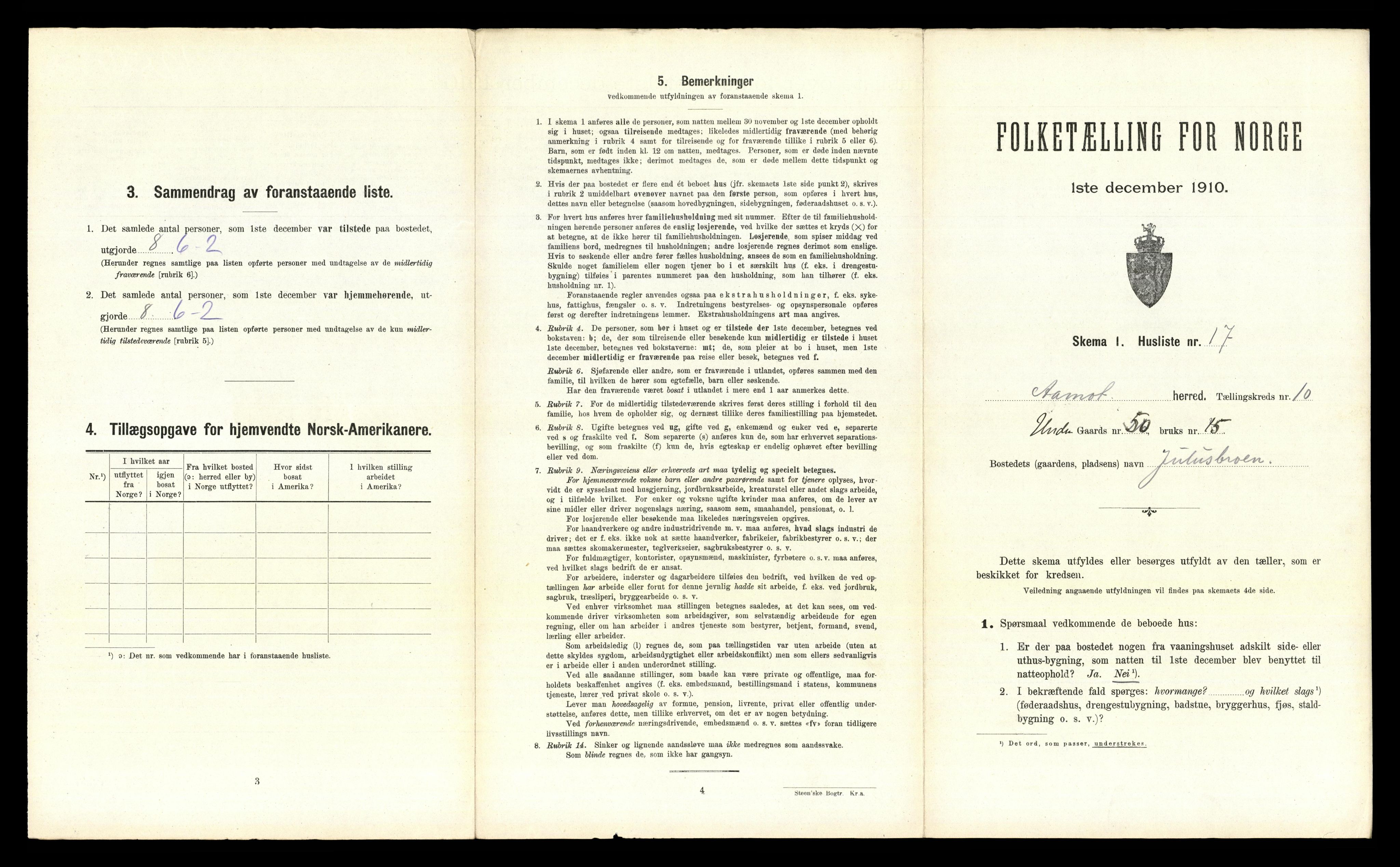 RA, 1910 census for Åmot, 1910, p. 1055