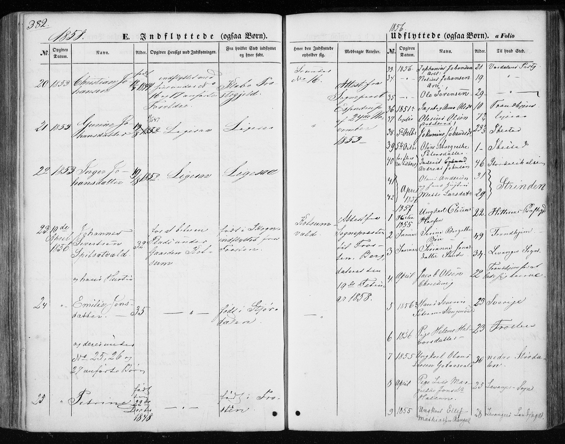 Ministerialprotokoller, klokkerbøker og fødselsregistre - Nord-Trøndelag, SAT/A-1458/717/L0154: Parish register (official) no. 717A07 /1, 1850-1862, p. 382