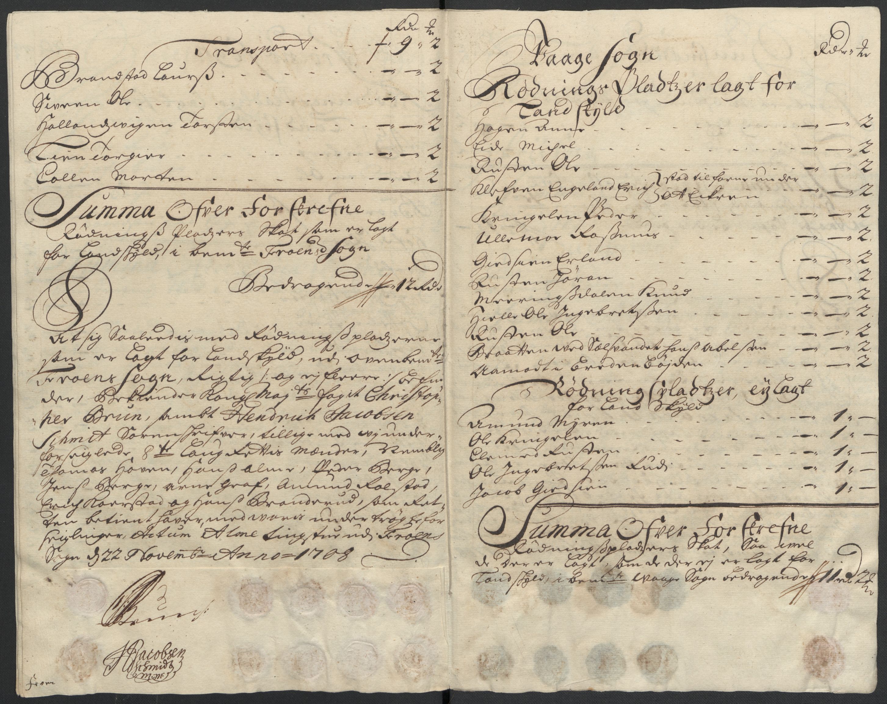 Rentekammeret inntil 1814, Reviderte regnskaper, Fogderegnskap, AV/RA-EA-4092/R17/L1179: Fogderegnskap Gudbrandsdal, 1708-1710, p. 36