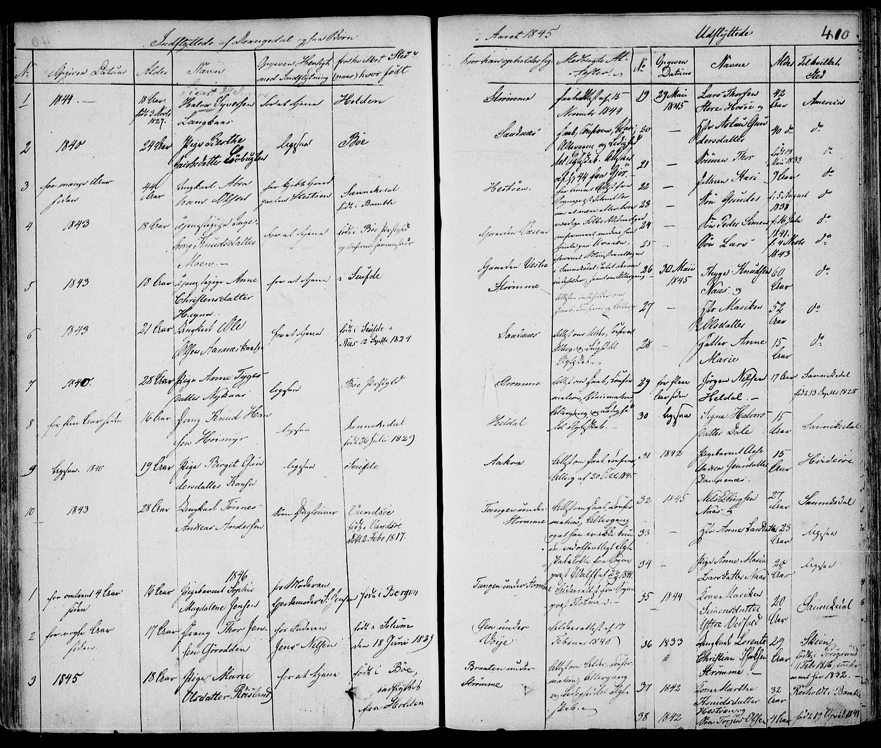 Drangedal kirkebøker, AV/SAKO-A-258/F/Fa/L0007a: Parish register (official) no. 7a, 1837-1856, p. 410