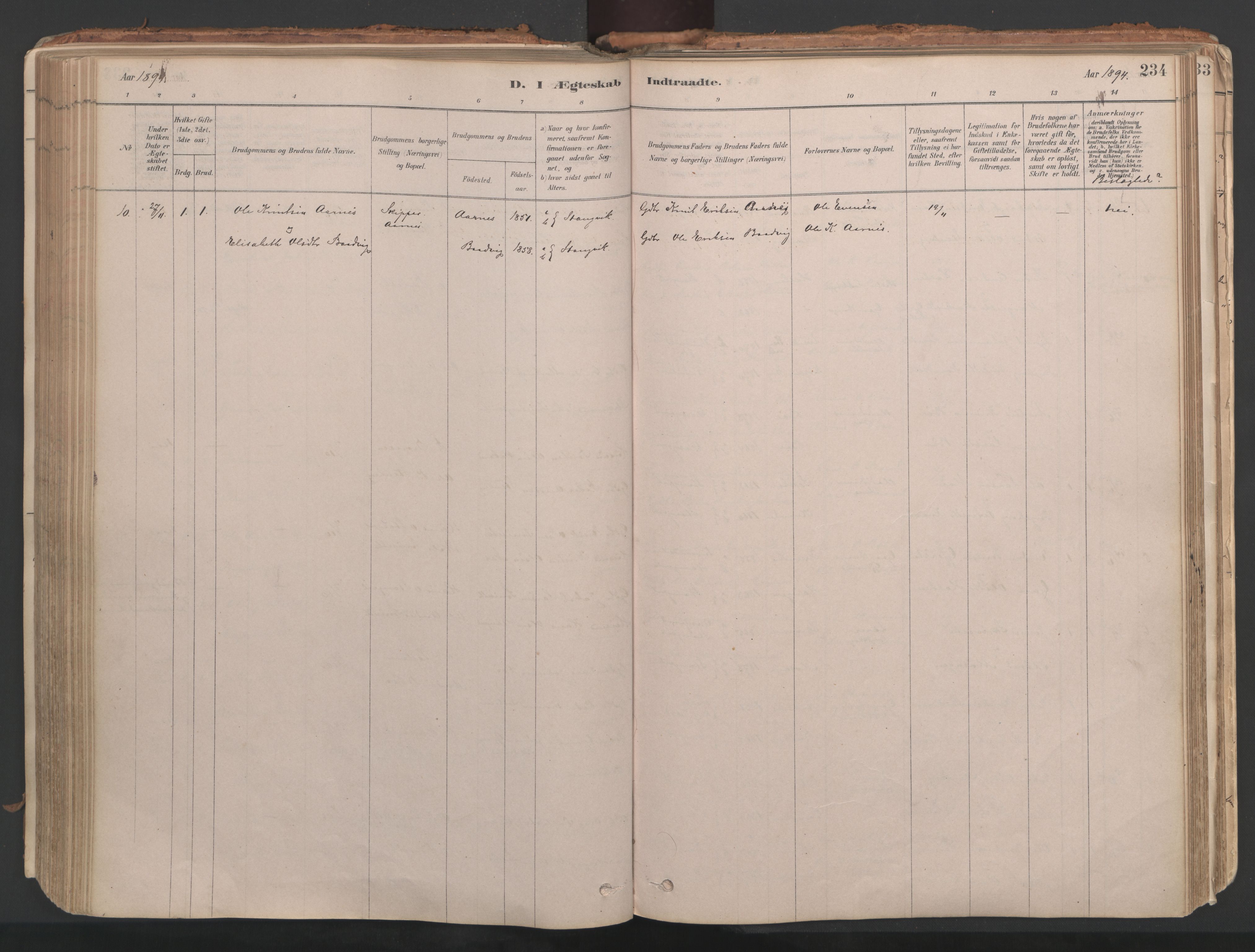 Ministerialprotokoller, klokkerbøker og fødselsregistre - Møre og Romsdal, AV/SAT-A-1454/592/L1029: Parish register (official) no. 592A07, 1879-1902, p. 234