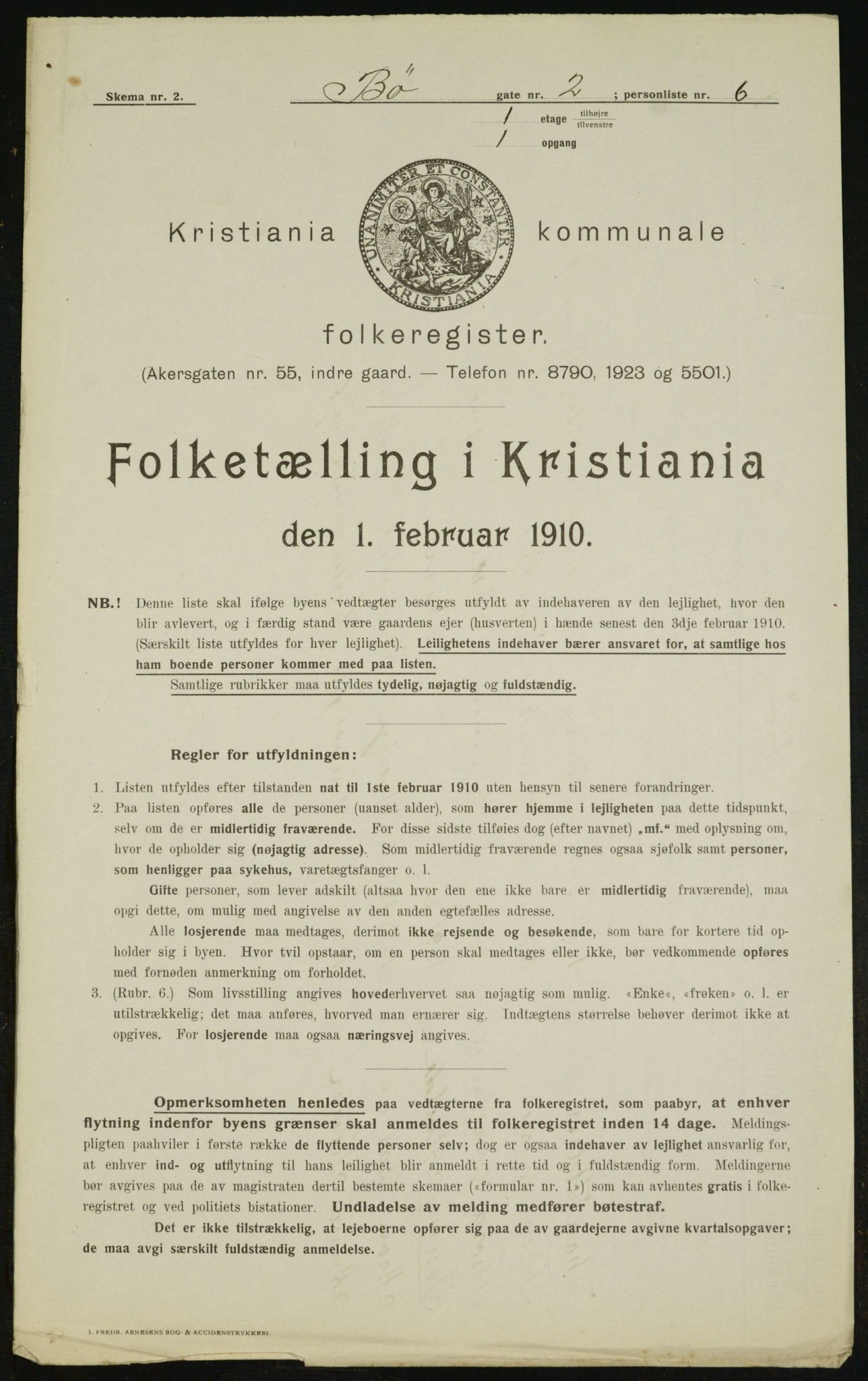 OBA, Municipal Census 1910 for Kristiania, 1910, p. 10662