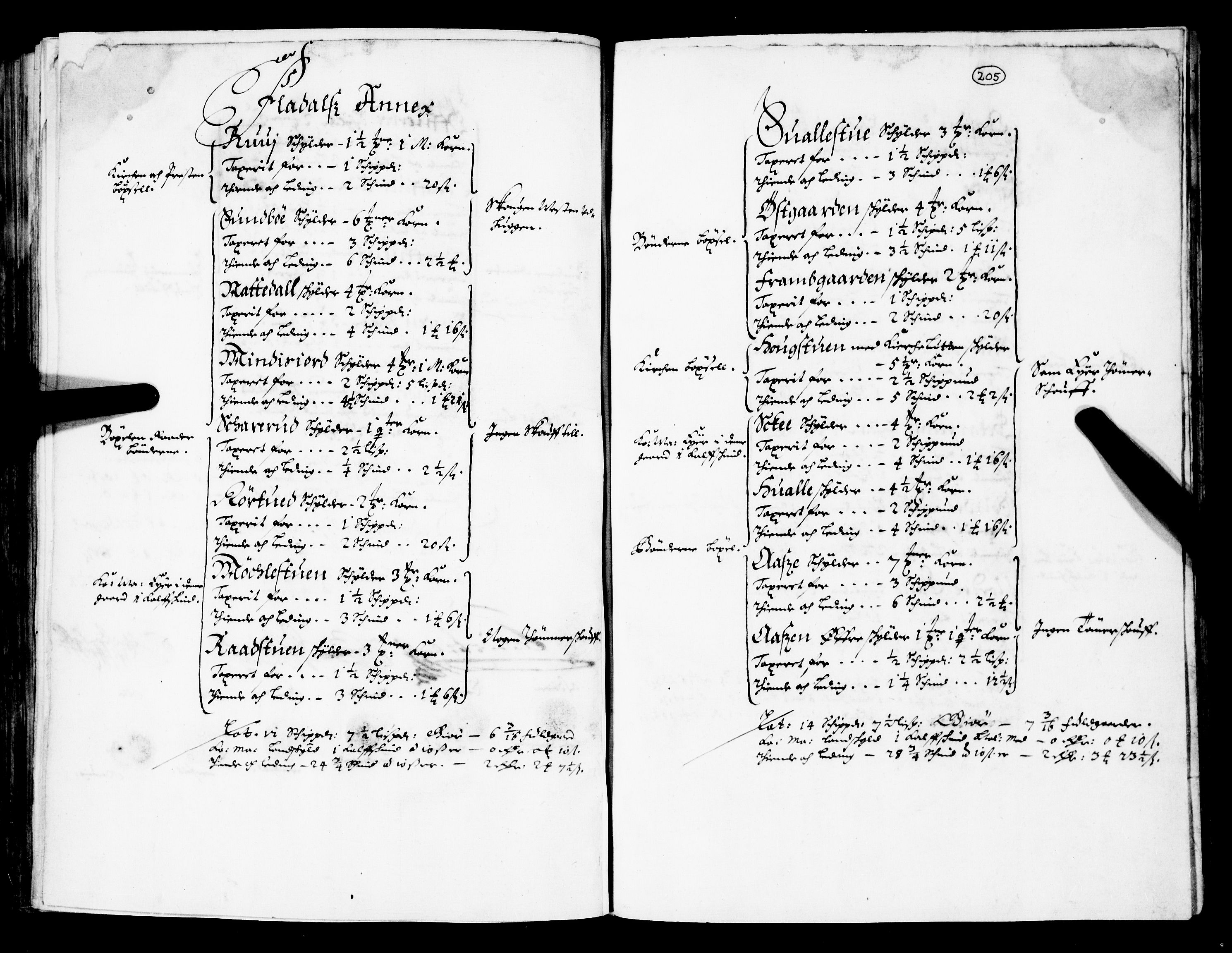 Rentekammeret inntil 1814, Realistisk ordnet avdeling, AV/RA-EA-4070/N/Nb/Nba/L0026: Nedre og Øvre Telemark fogderi, 1667, p. 204b-205a