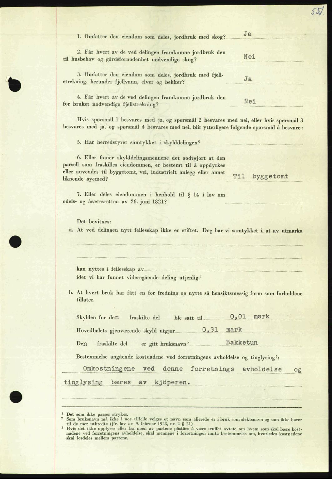 Nordmøre sorenskriveri, AV/SAT-A-4132/1/2/2Ca: Mortgage book no. A105, 1947-1947, Diary no: : 1697/1947