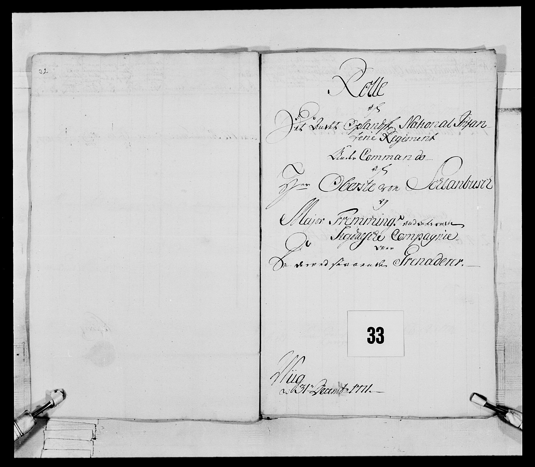 Generalitets- og kommissariatskollegiet, Det kongelige norske kommissariatskollegium, AV/RA-EA-5420/E/Eh/L0062: 2. Opplandske nasjonale infanteriregiment, 1769-1773, p. 202