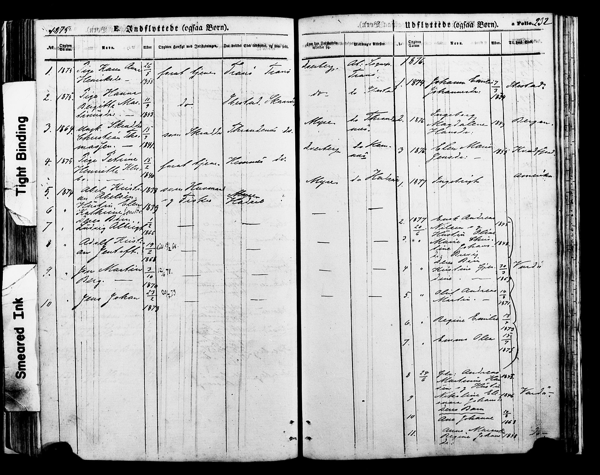 Ministerialprotokoller, klokkerbøker og fødselsregistre - Nordland, SAT/A-1459/897/L1397: Parish register (official) no. 897A05 /1, 1867-1880, p. 232