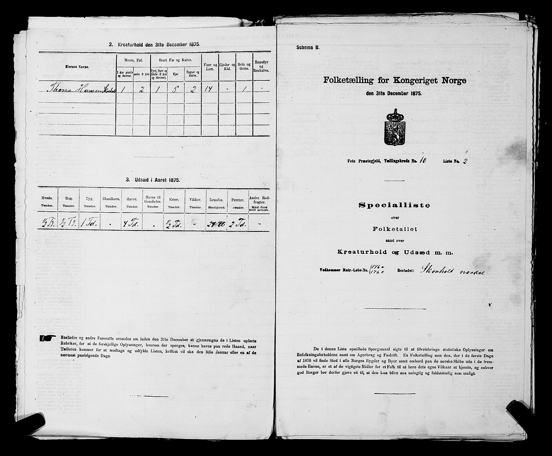 RA, 1875 census for 0227P Fet, 1875, p. 1349