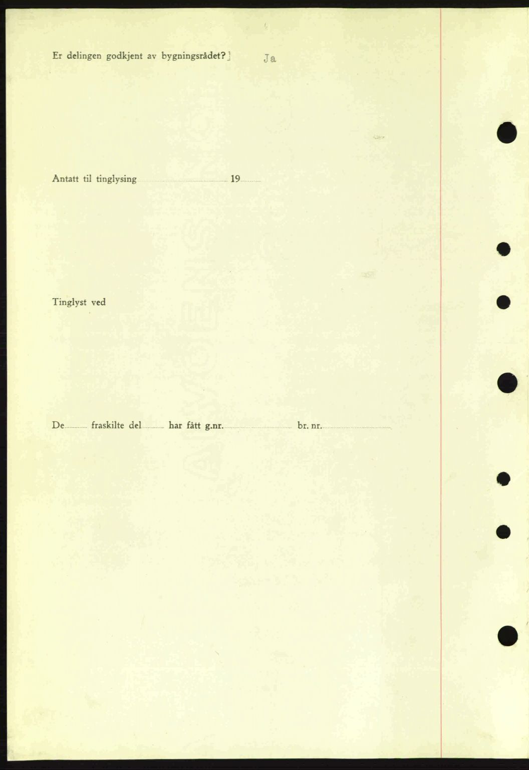 Moss sorenskriveri, SAO/A-10168: Mortgage book no. A9, 1941-1942, Diary no: : 1992/1941