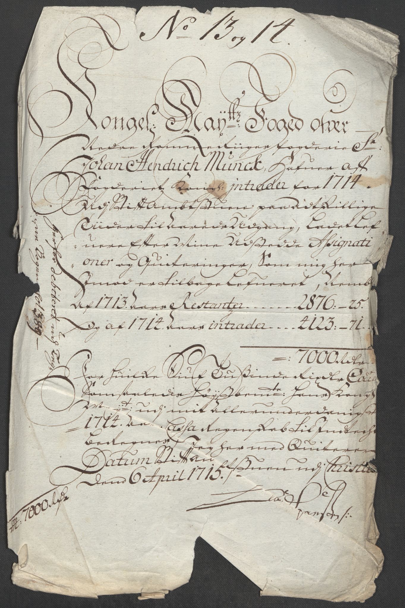 Rentekammeret inntil 1814, Reviderte regnskaper, Fogderegnskap, AV/RA-EA-4092/R11/L0596: Fogderegnskap Nedre Romerike, 1714, p. 206