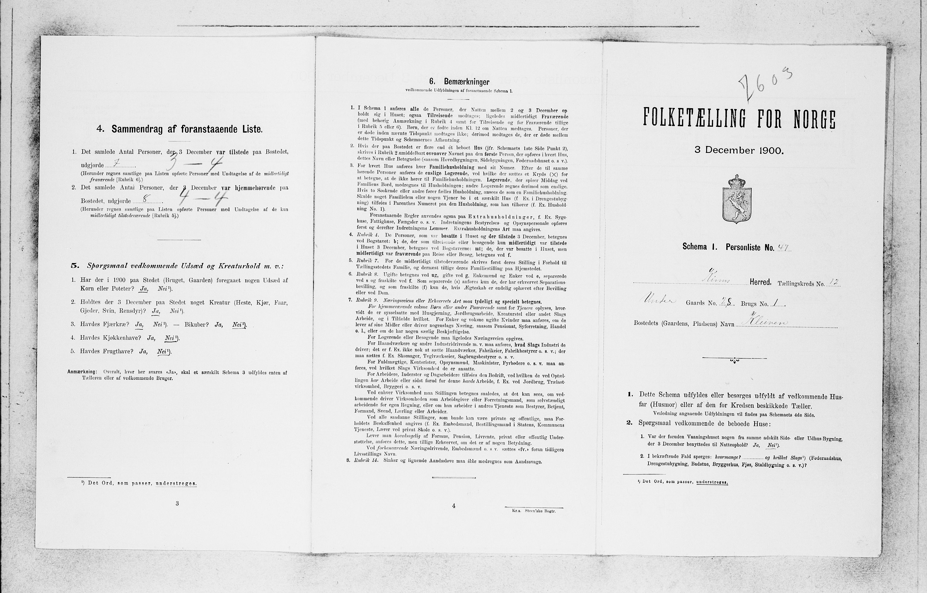 SAB, 1900 census for Kinn, 1900, p. 1425