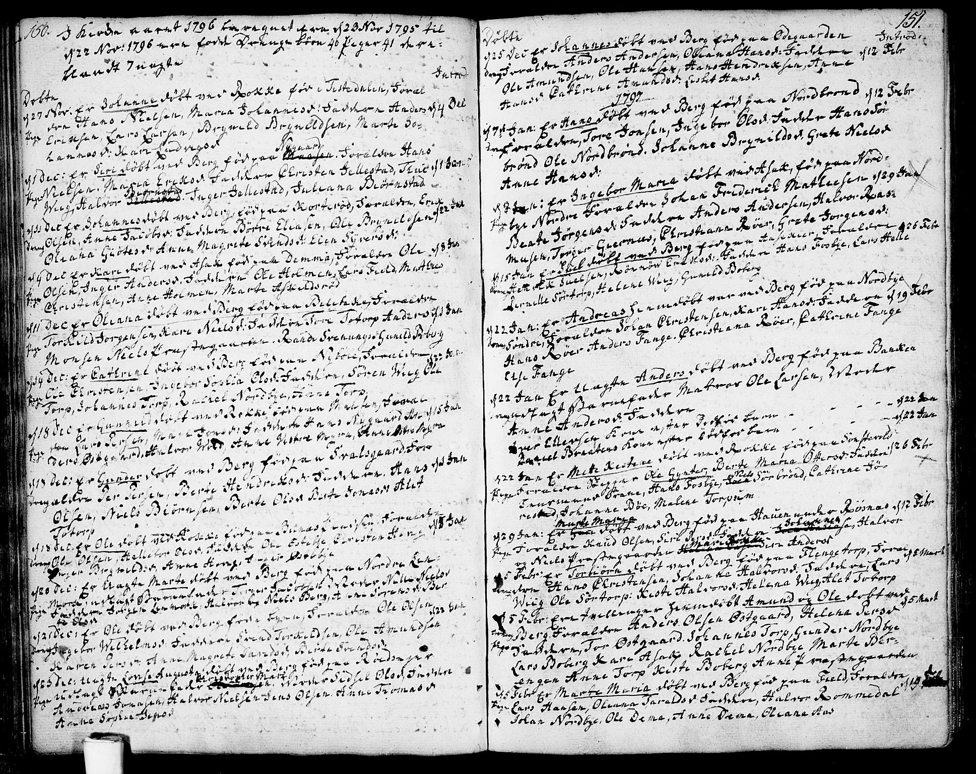 Berg prestekontor Kirkebøker, AV/SAO-A-10902/F/Fa/L0001: Parish register (official) no. I 1, 1770-1814, p. 150-151