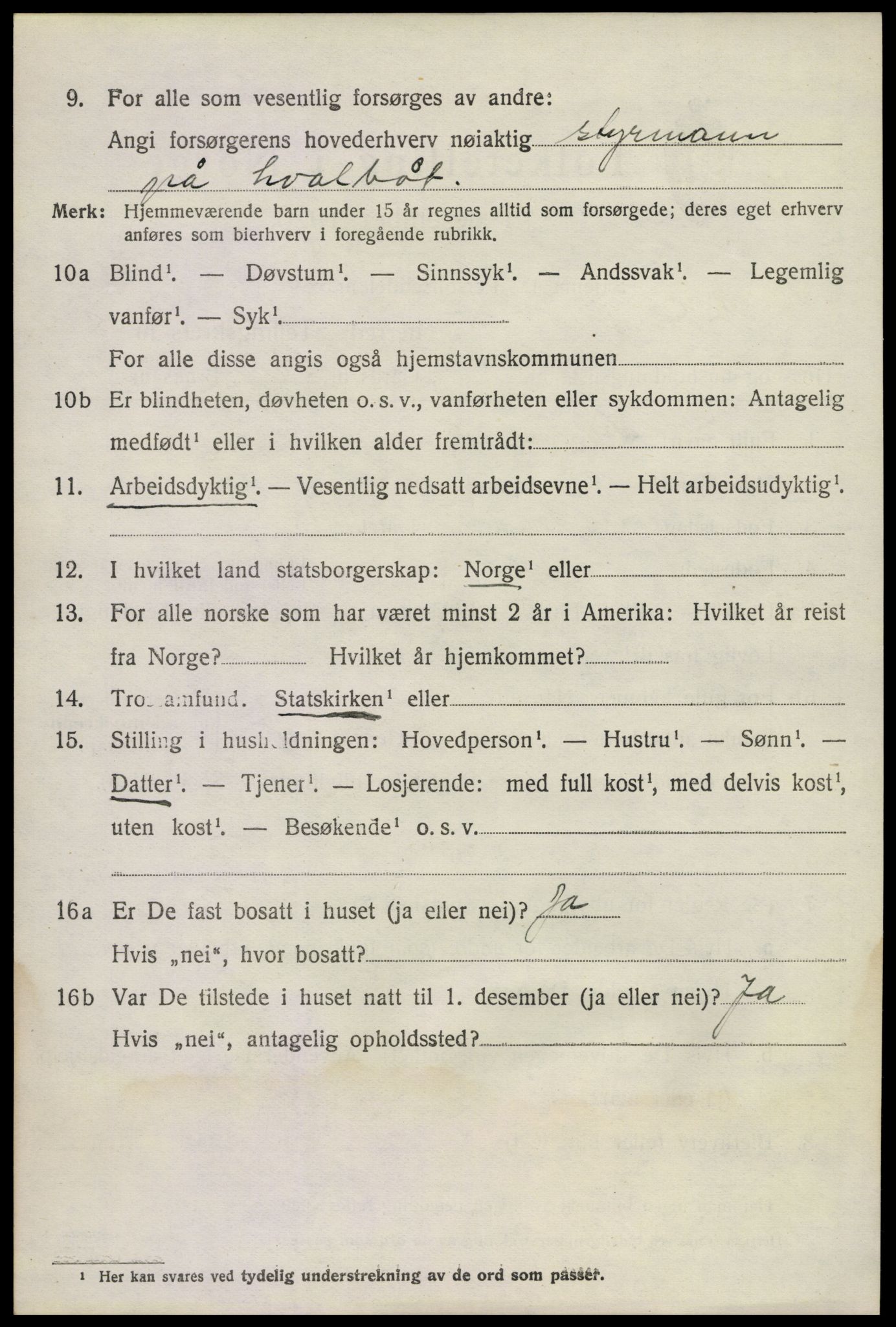 SAKO, 1920 census for Nøtterøy, 1920, p. 10426