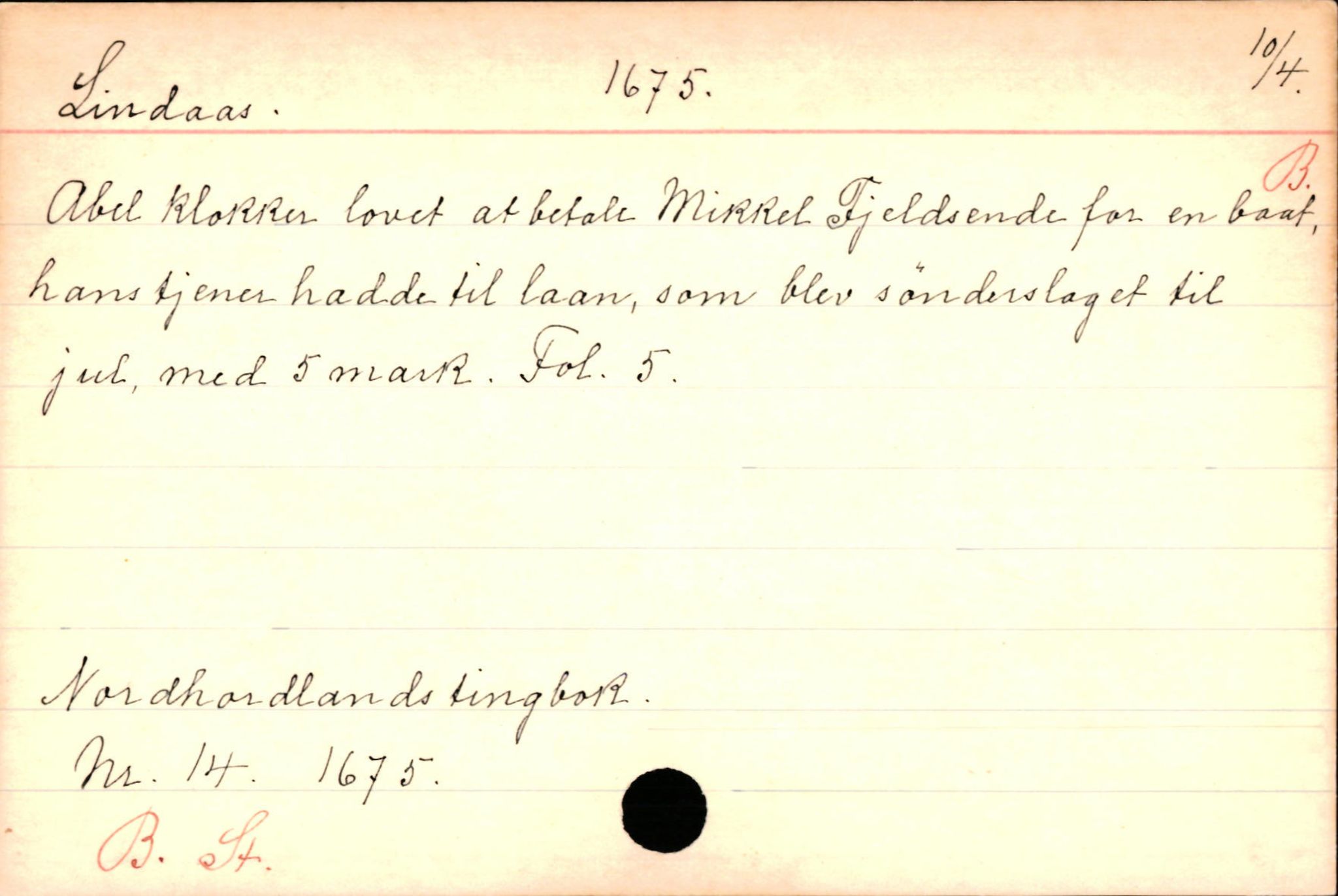 Haugen, Johannes - lærer, SAB/SAB/PA-0036/01/L0001: Om klokkere og lærere, 1521-1904, p. 4998