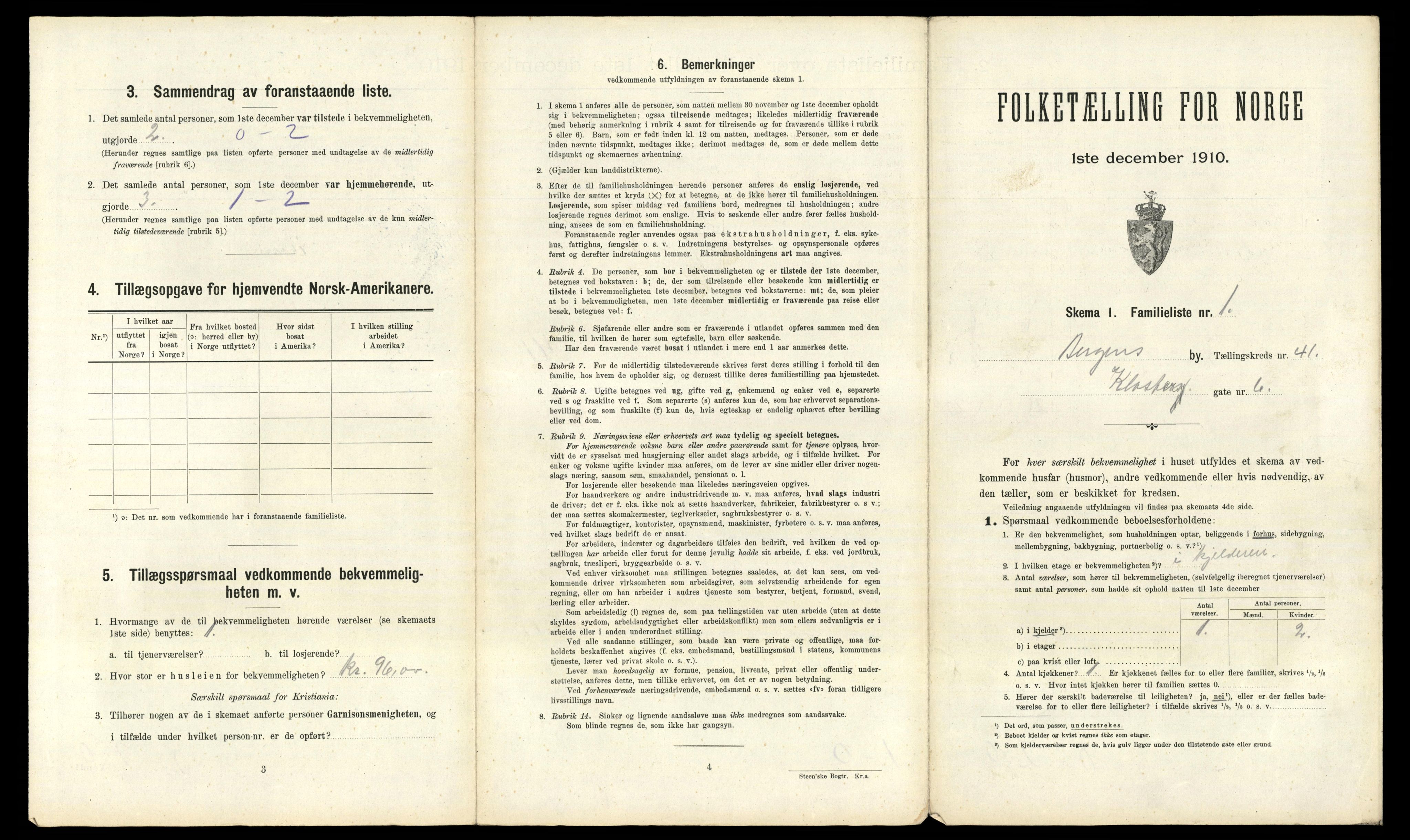 RA, 1910 census for Bergen, 1910, p. 13837