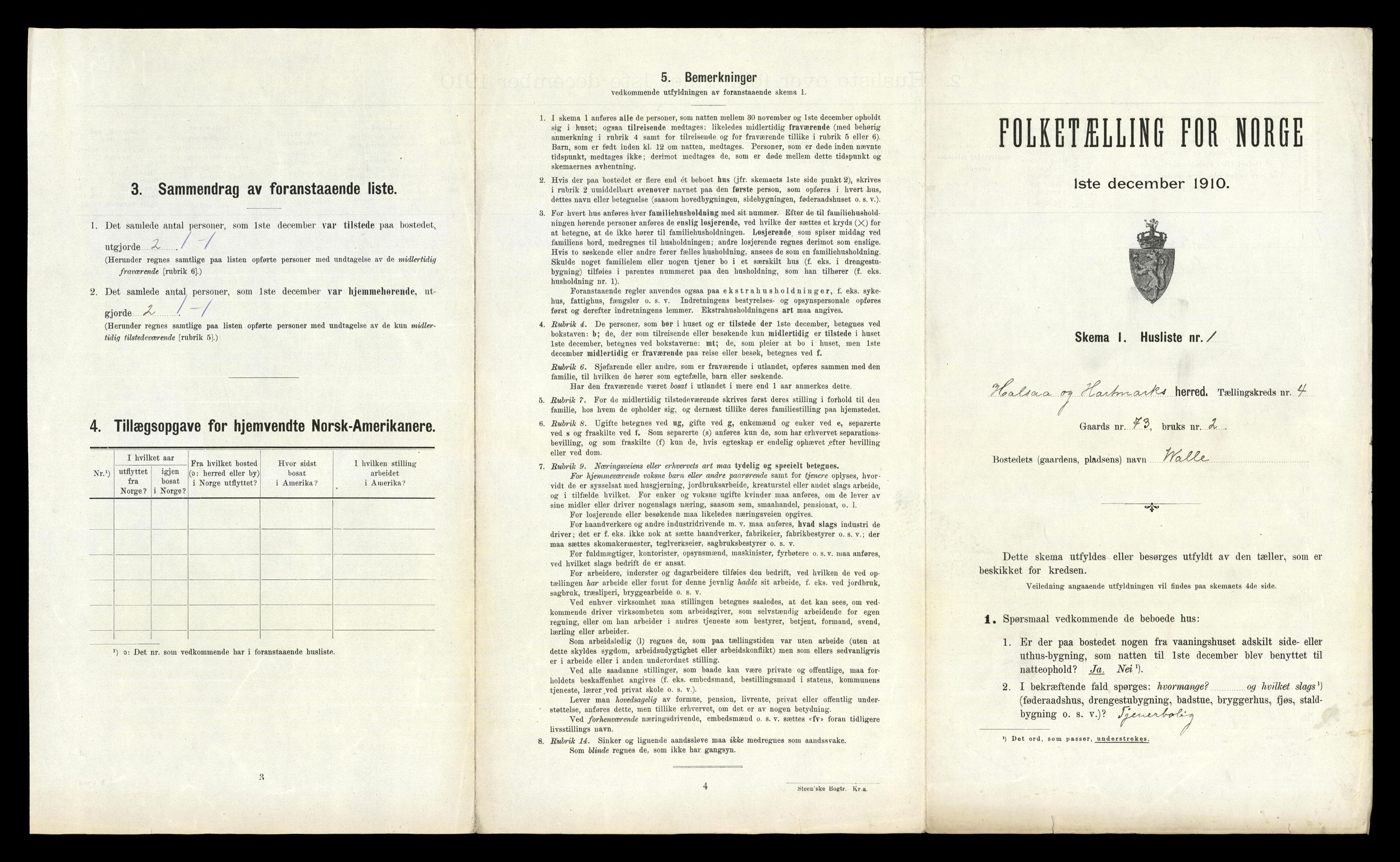 RA, 1910 census for Halse og Harkmark, 1910, p. 342