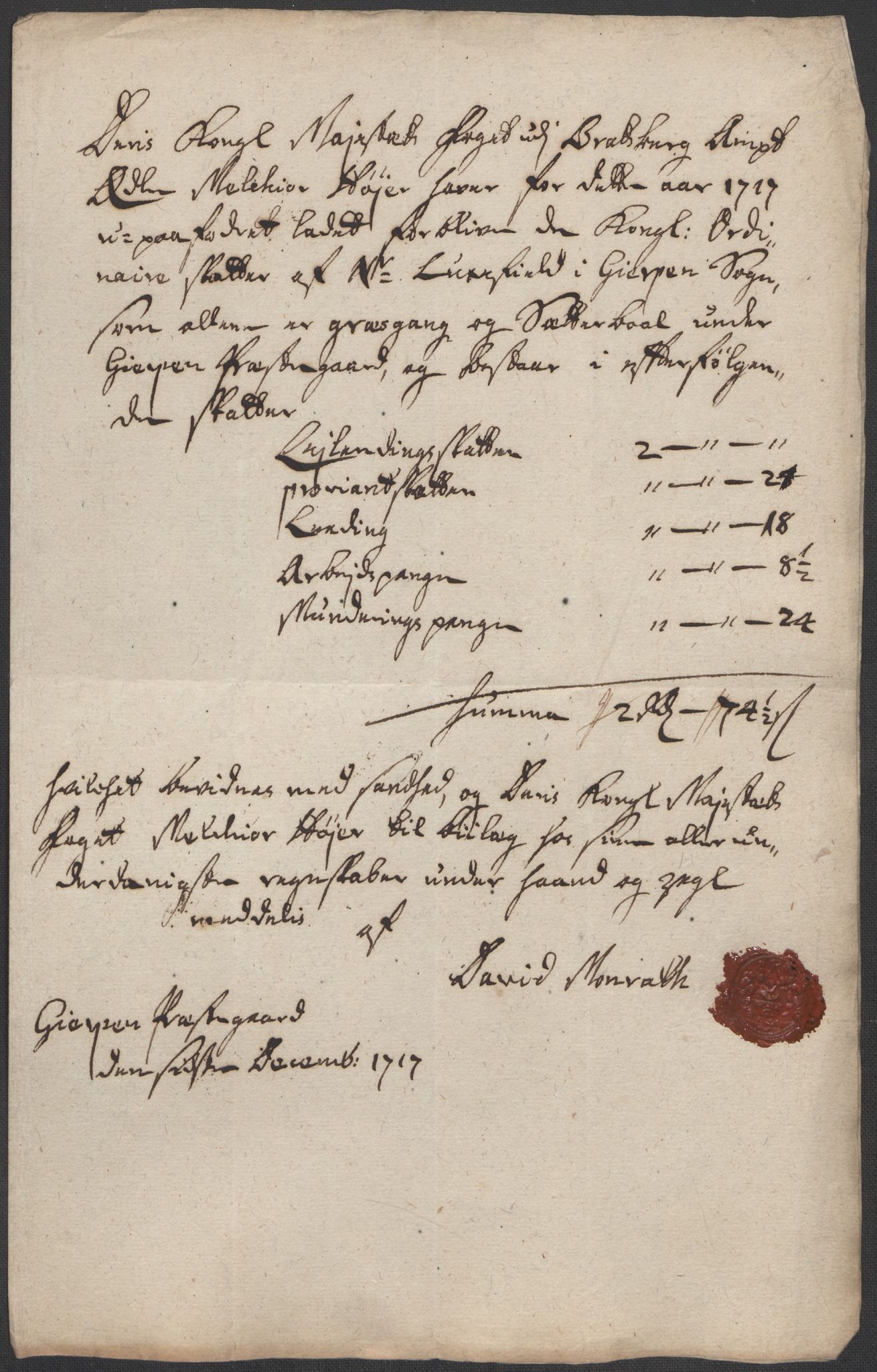 Rentekammeret inntil 1814, Reviderte regnskaper, Fogderegnskap, AV/RA-EA-4092/R36/L2129: Fogderegnskap Øvre og Nedre Telemark og Bamble, 1717, p. 354