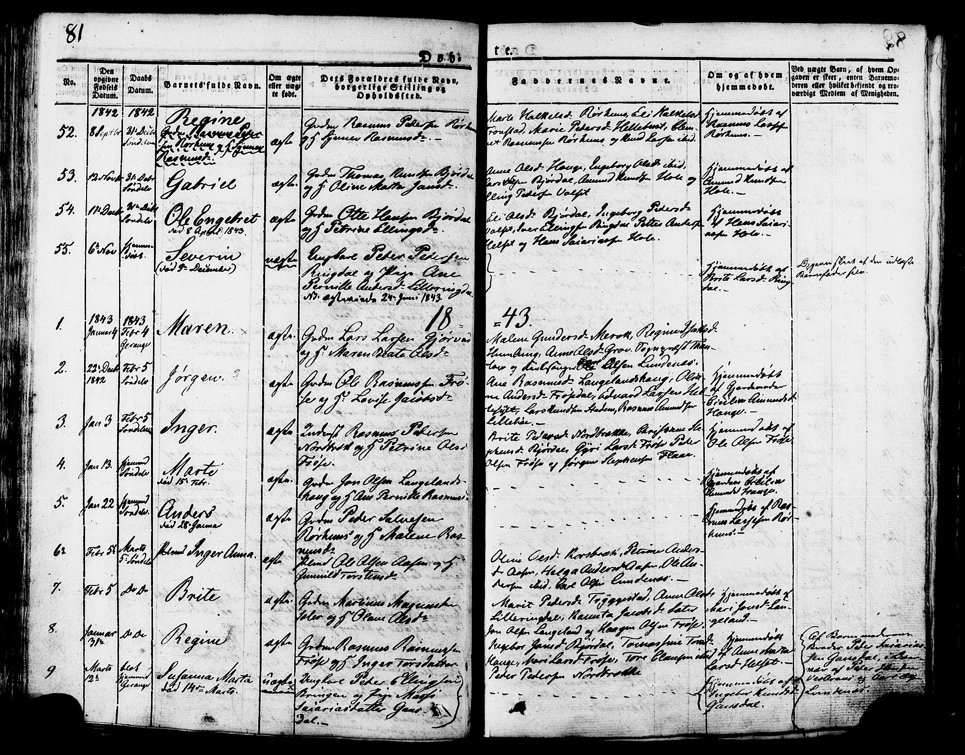 Ministerialprotokoller, klokkerbøker og fødselsregistre - Møre og Romsdal, SAT/A-1454/517/L0221: Parish register (official) no. 517A01, 1827-1858, p. 81
