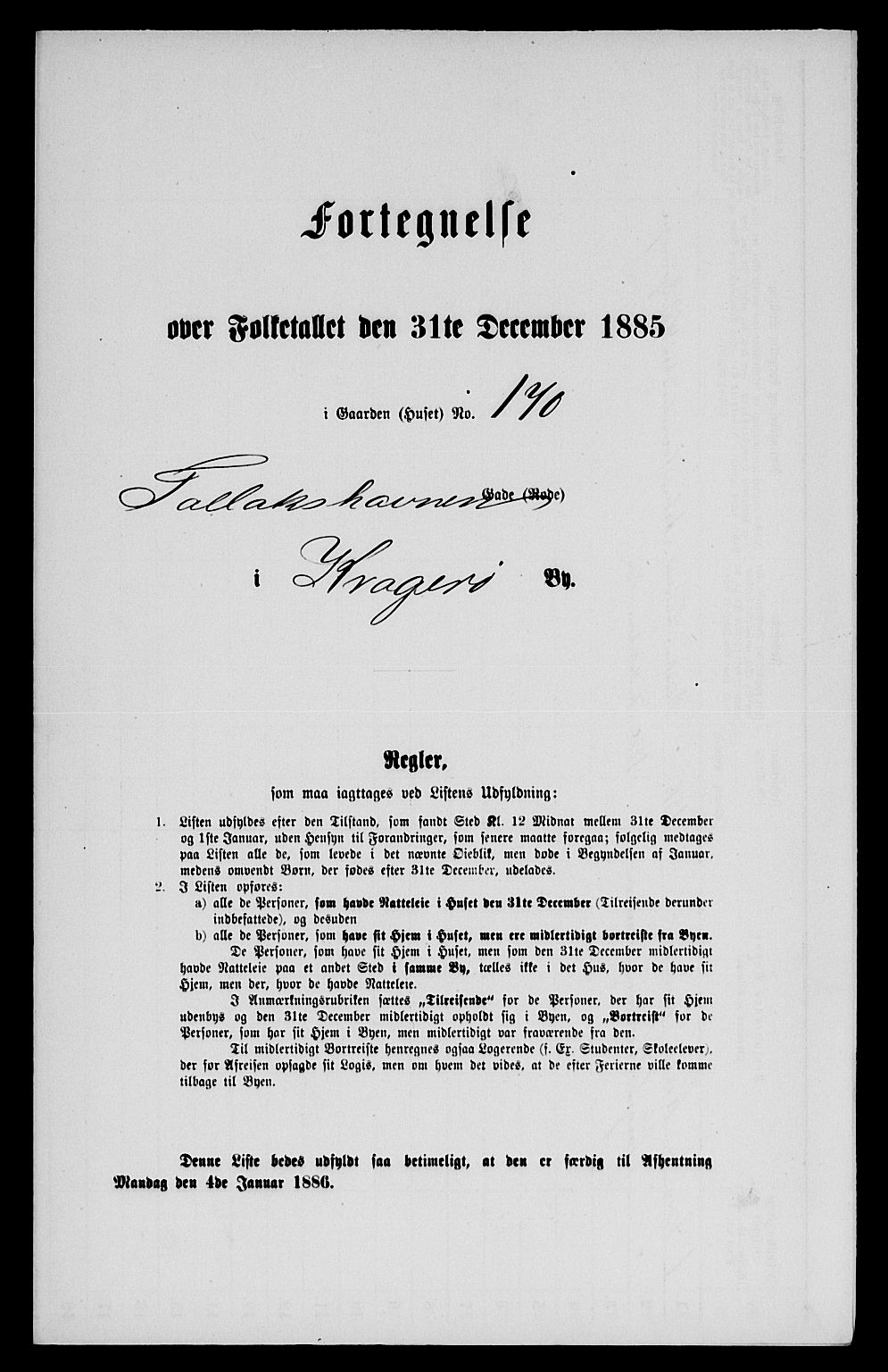 SAKO, 1885 census for 0801 Kragerø, 1885, p. 373