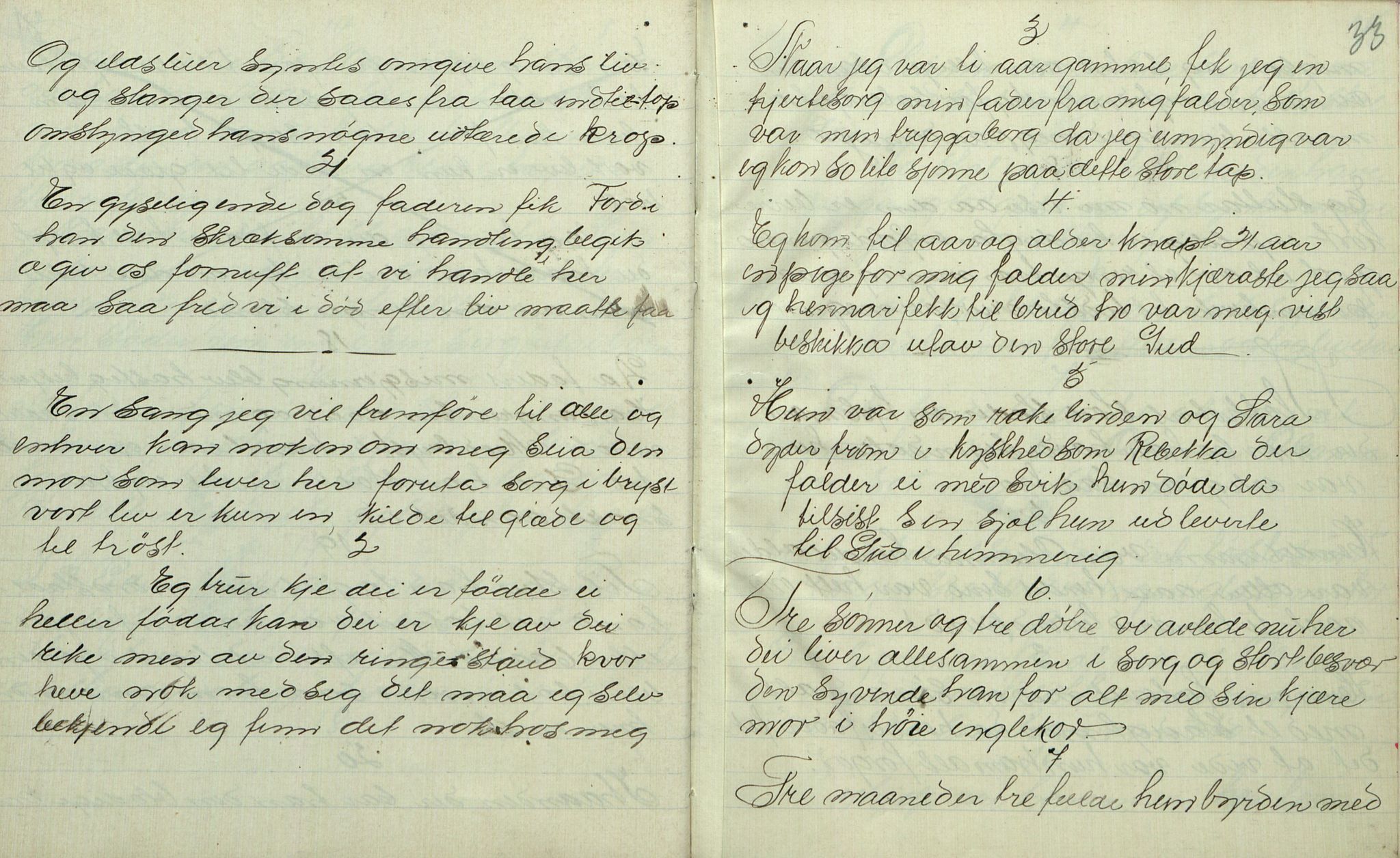 Rikard Berge, TEMU/TGM-A-1003/F/L0007/0013: 251-299 / 263 Uppskriftir ved Sibilla Li for Rikard Berge, 1909-1911, p. 32-33