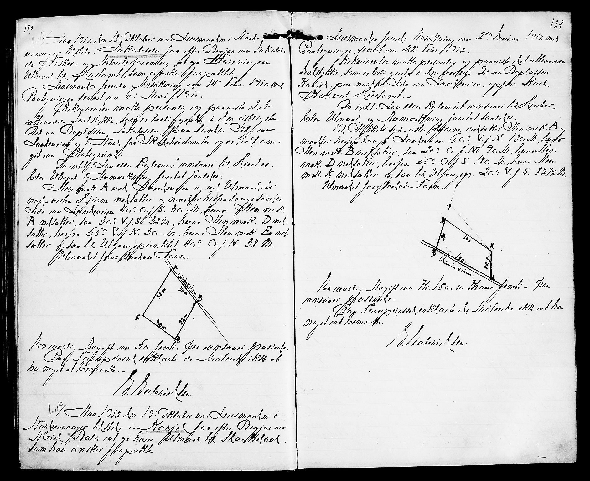 Lensmannen i Nord-Varanger (hos Finnmarkseiendommen)*, FIEI/-, 1908-1915, p. 120-121